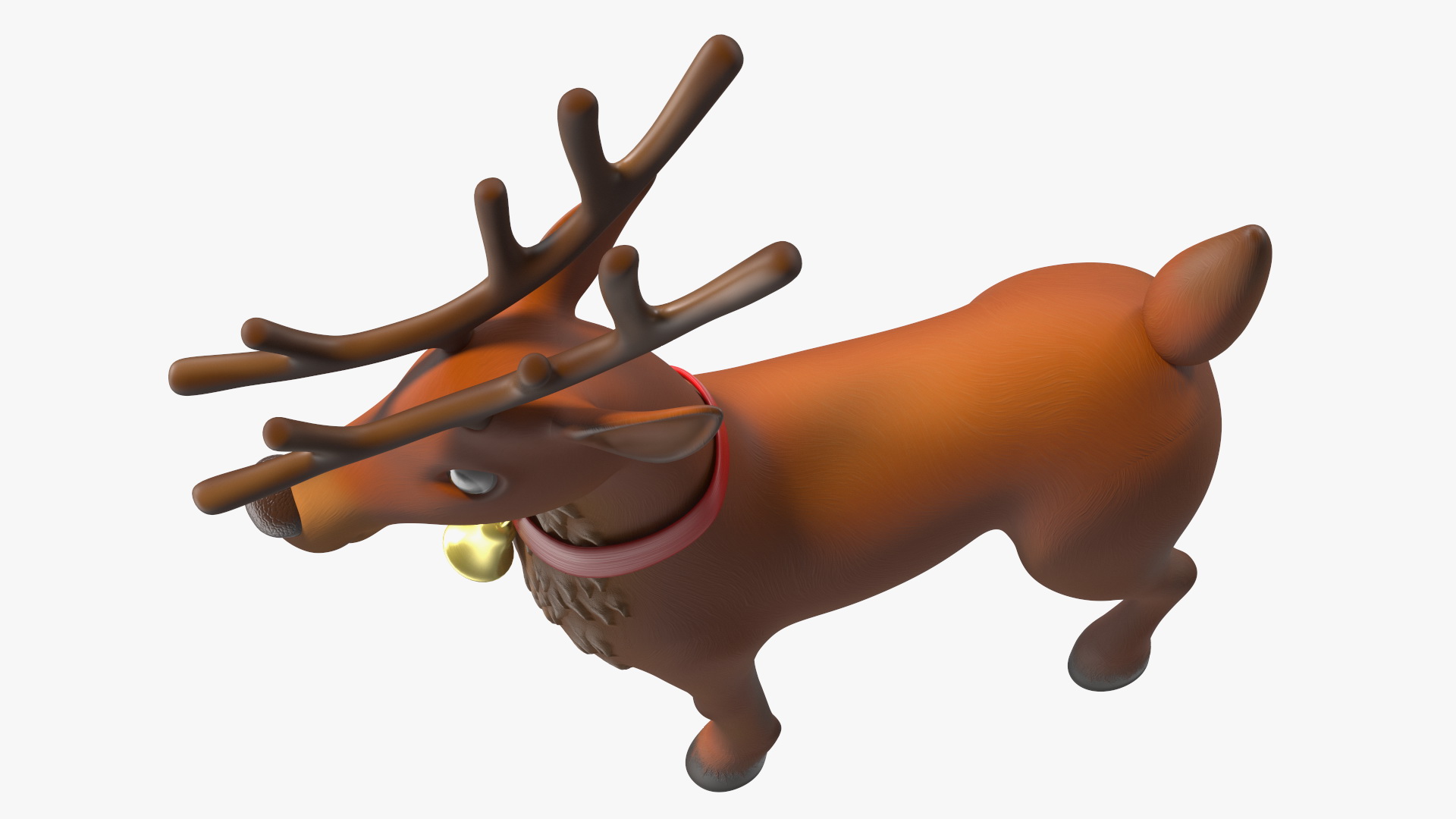 Cartoon Christmas Deer Rigged 3D model