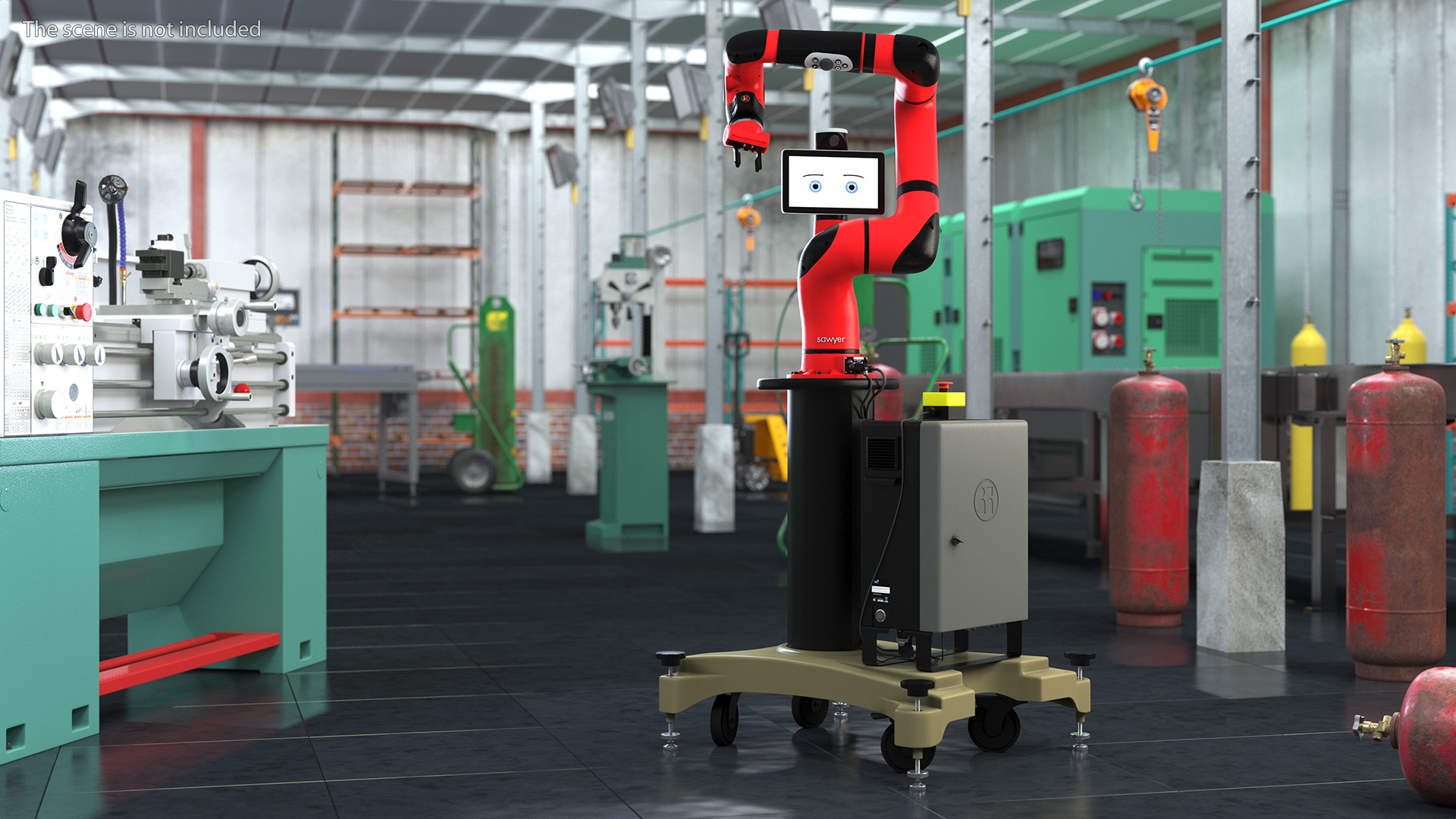 Sawyer Black Edition Collaborative Robot with Pedestal 3D model