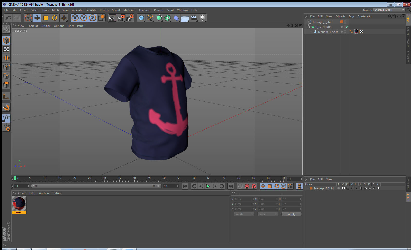 3D model Teenage T Shirt