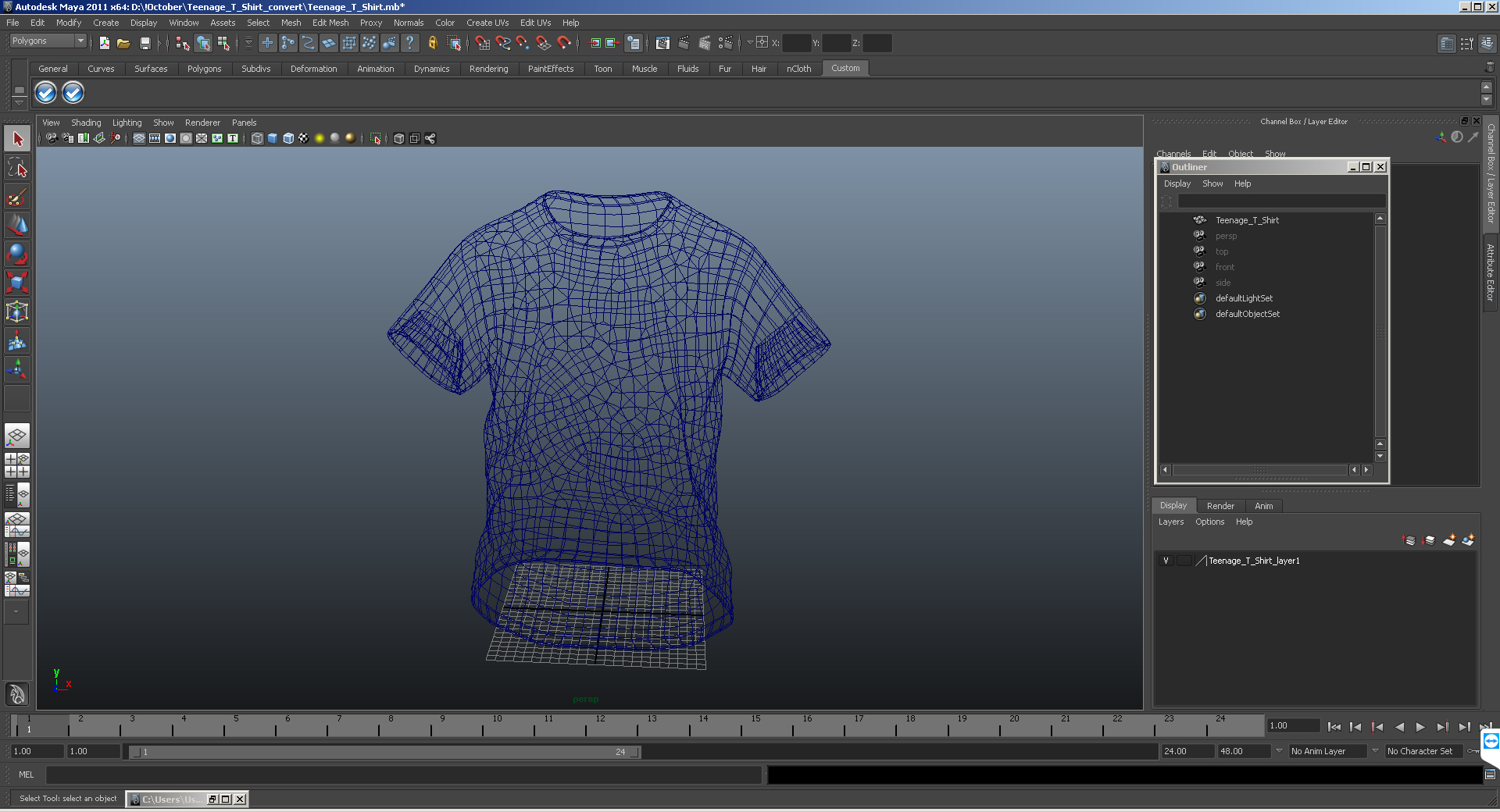 3D model Teenage T Shirt