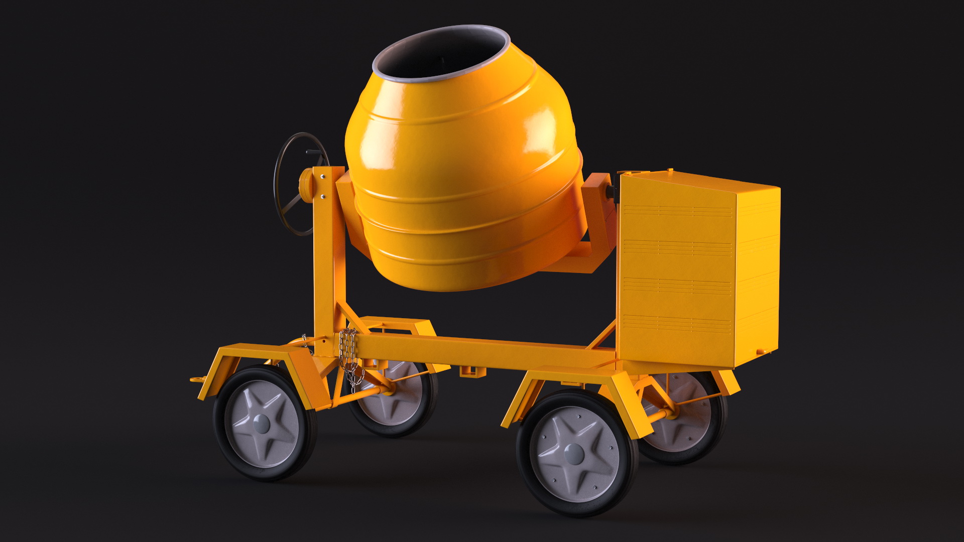 3D Electric Concrete Mixer model