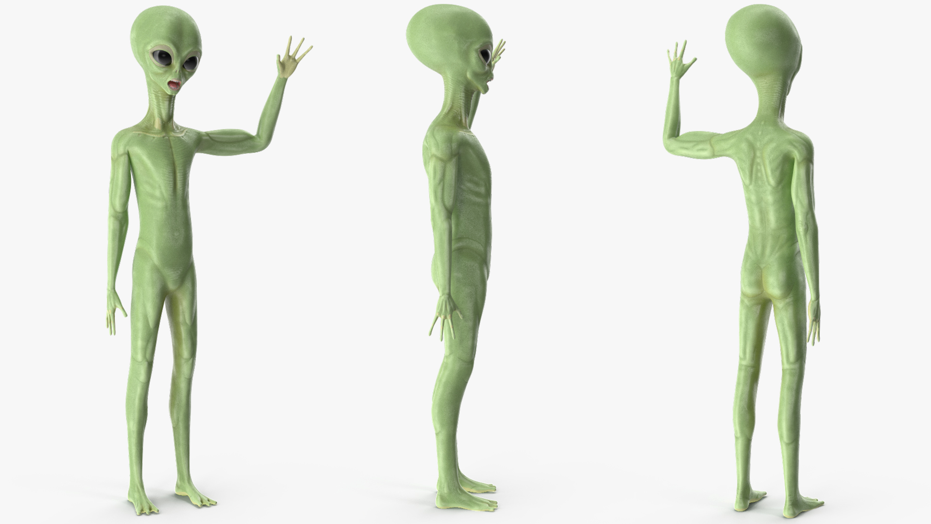 3D model Cartoon Alien Rigged