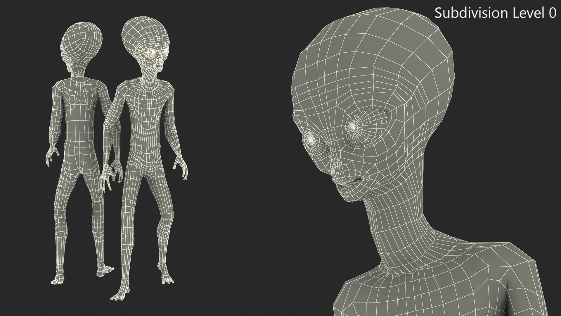 3D model Cartoon Alien Rigged