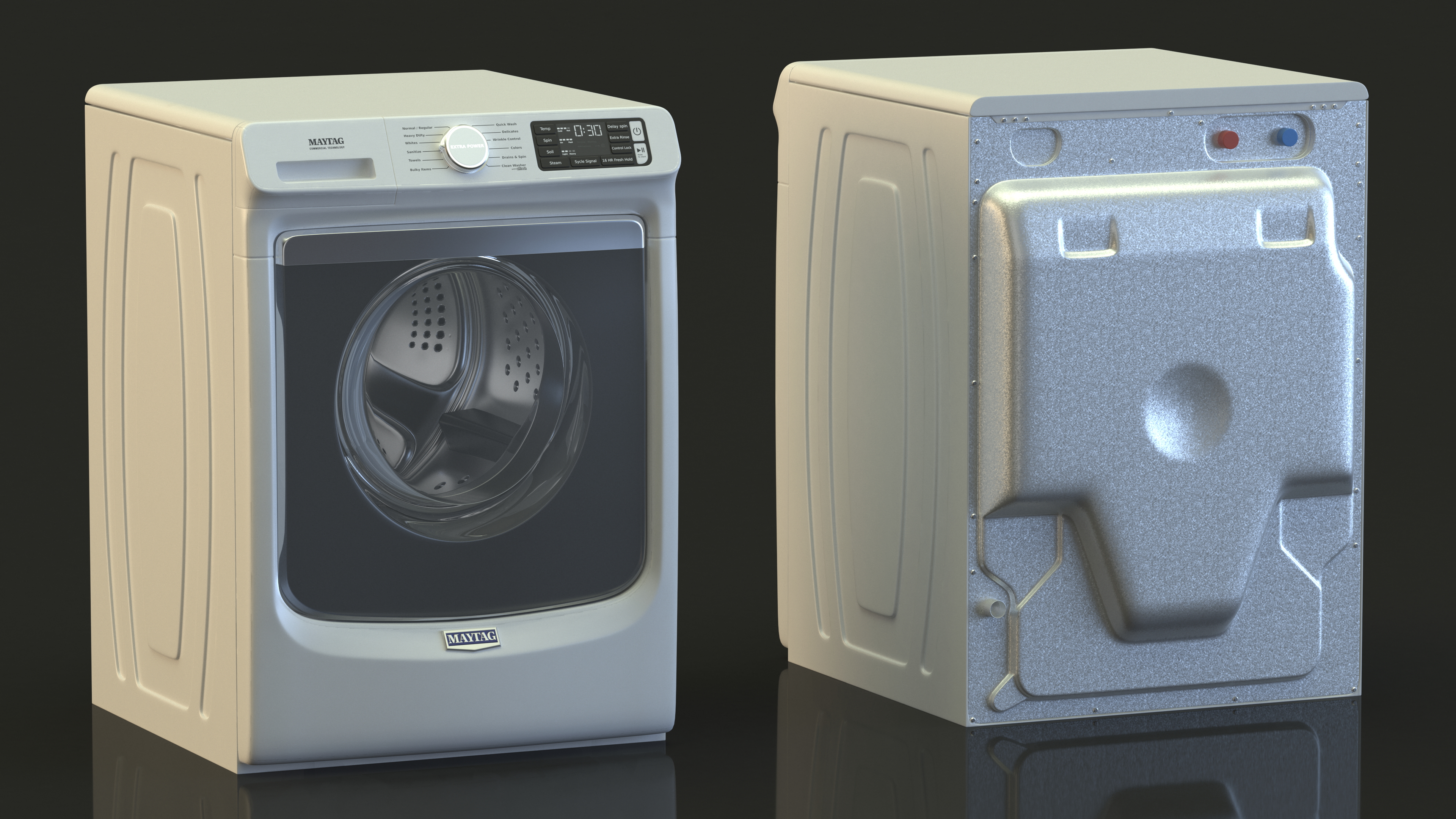 3D Washing Machine Maytag White model