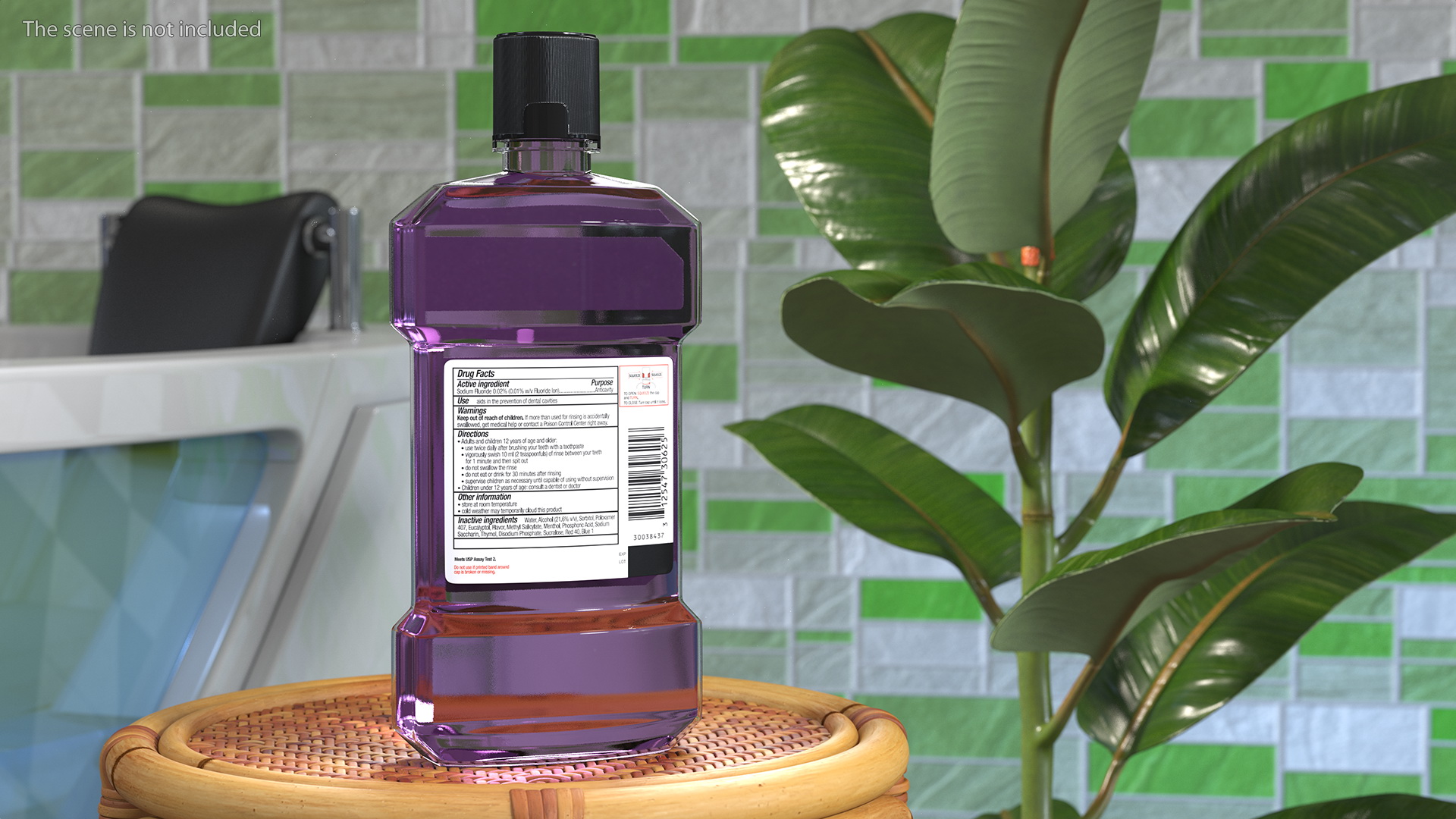 3D model Antiseptic Mouthwash 1L Bottle