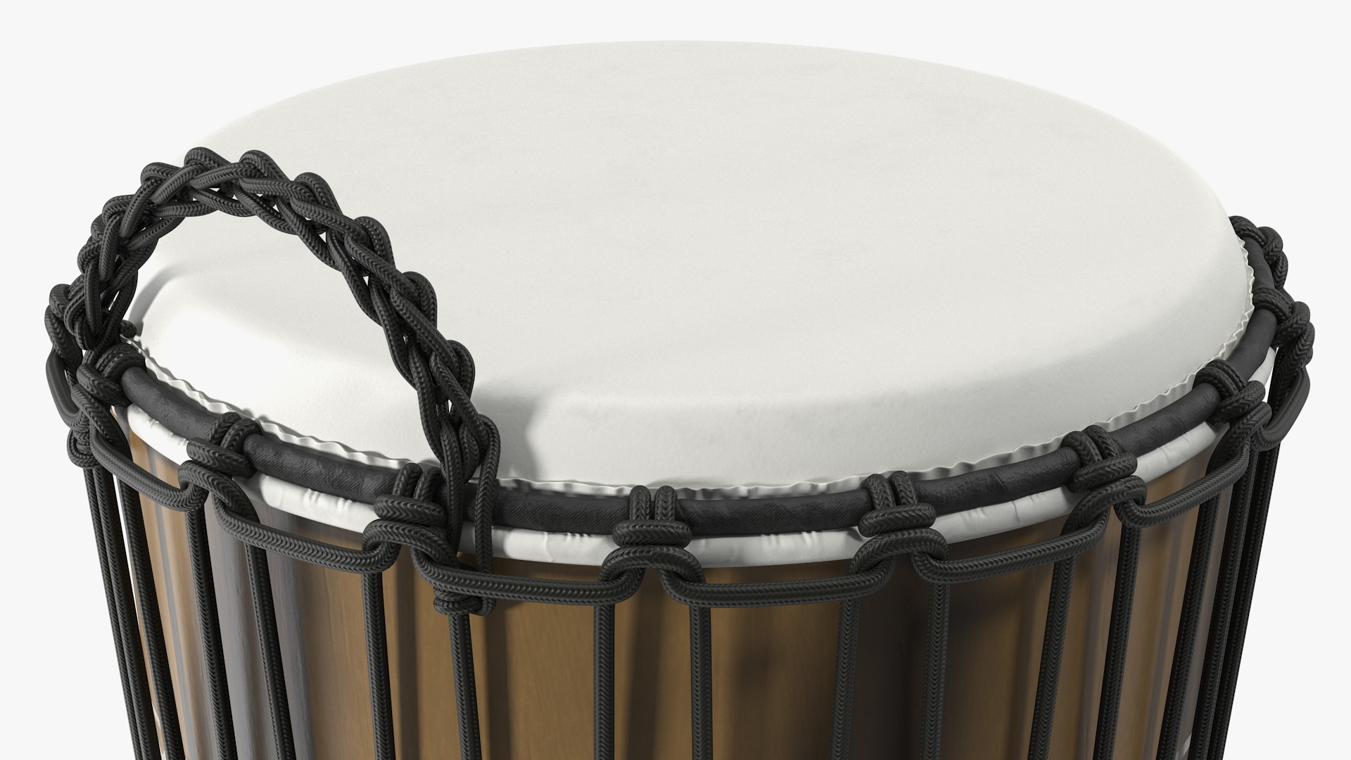 3D Hand Carved Rope Djembe model