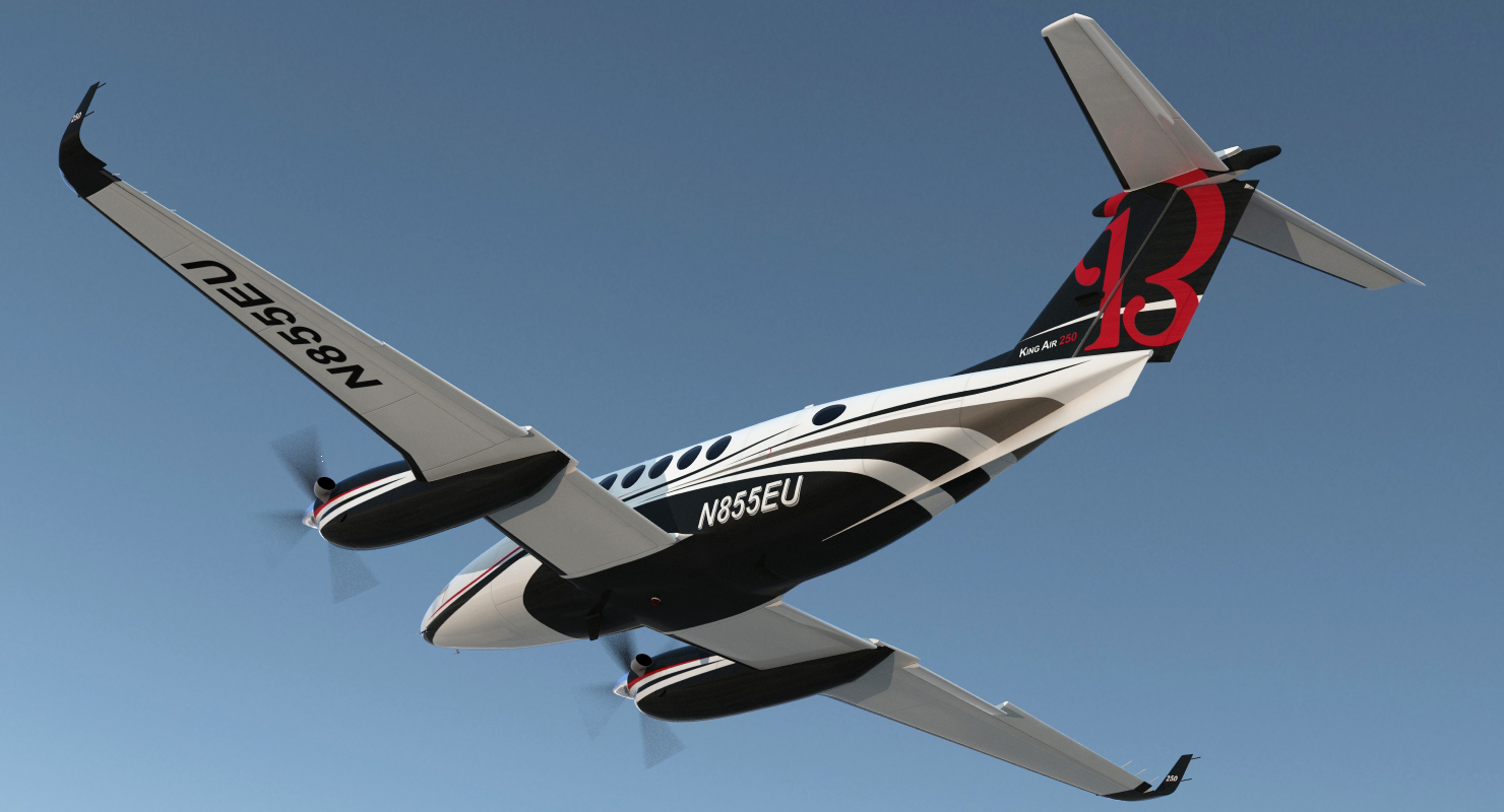 3D Beechcraft Super King Air 250 Rigged