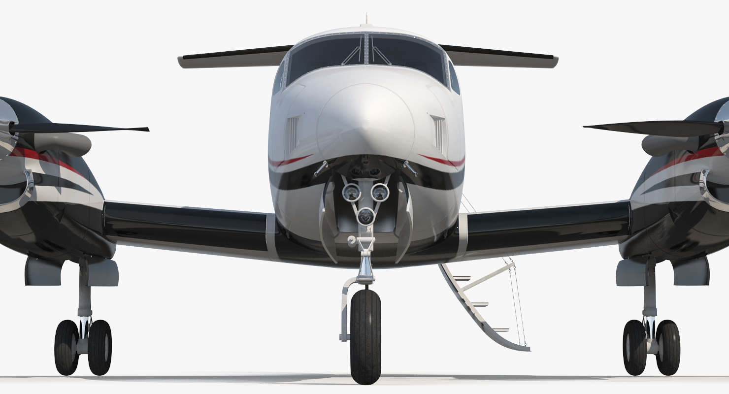 3D Beechcraft Super King Air 250 Rigged