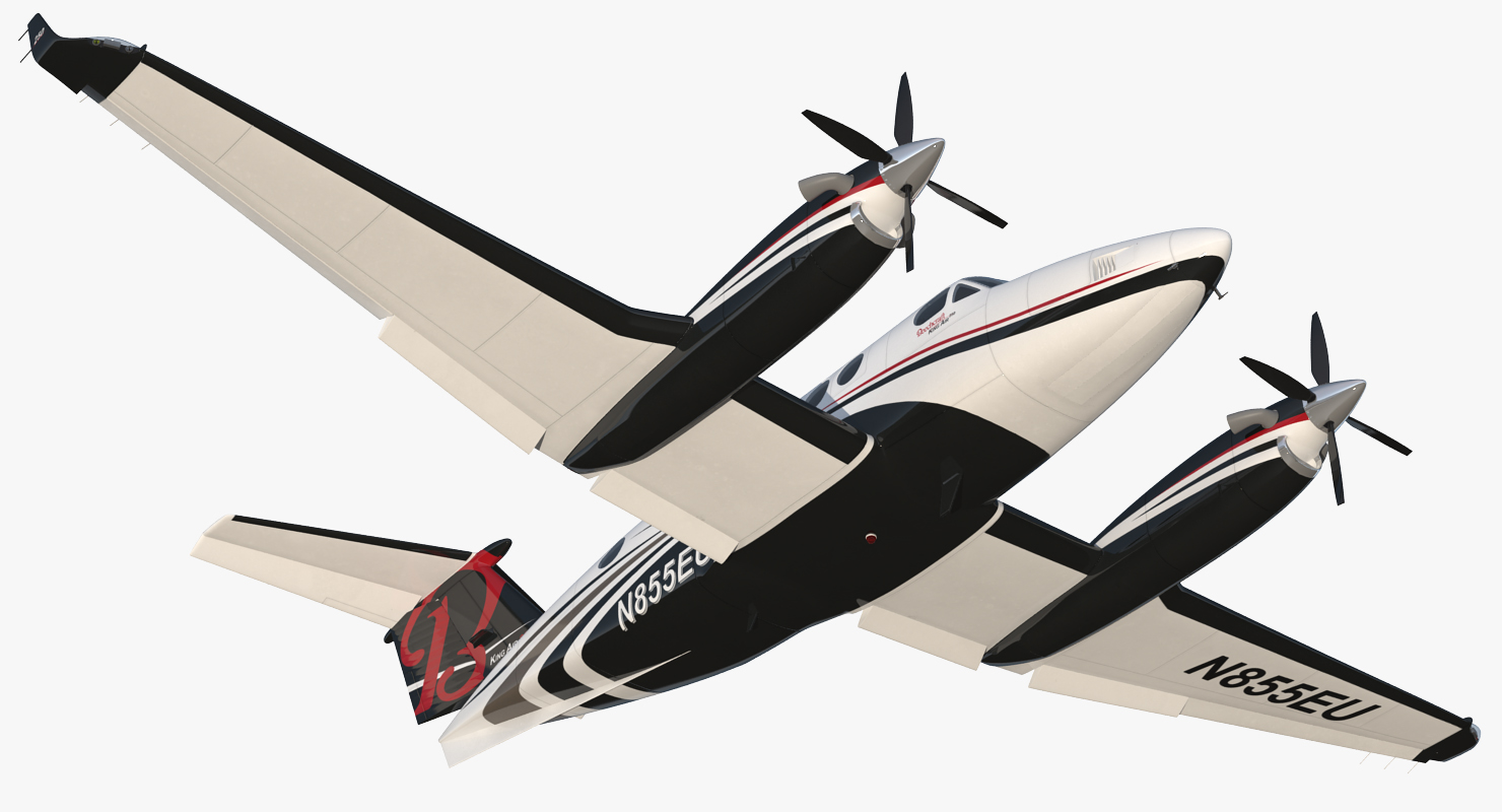 3D Beechcraft Super King Air 250 Rigged