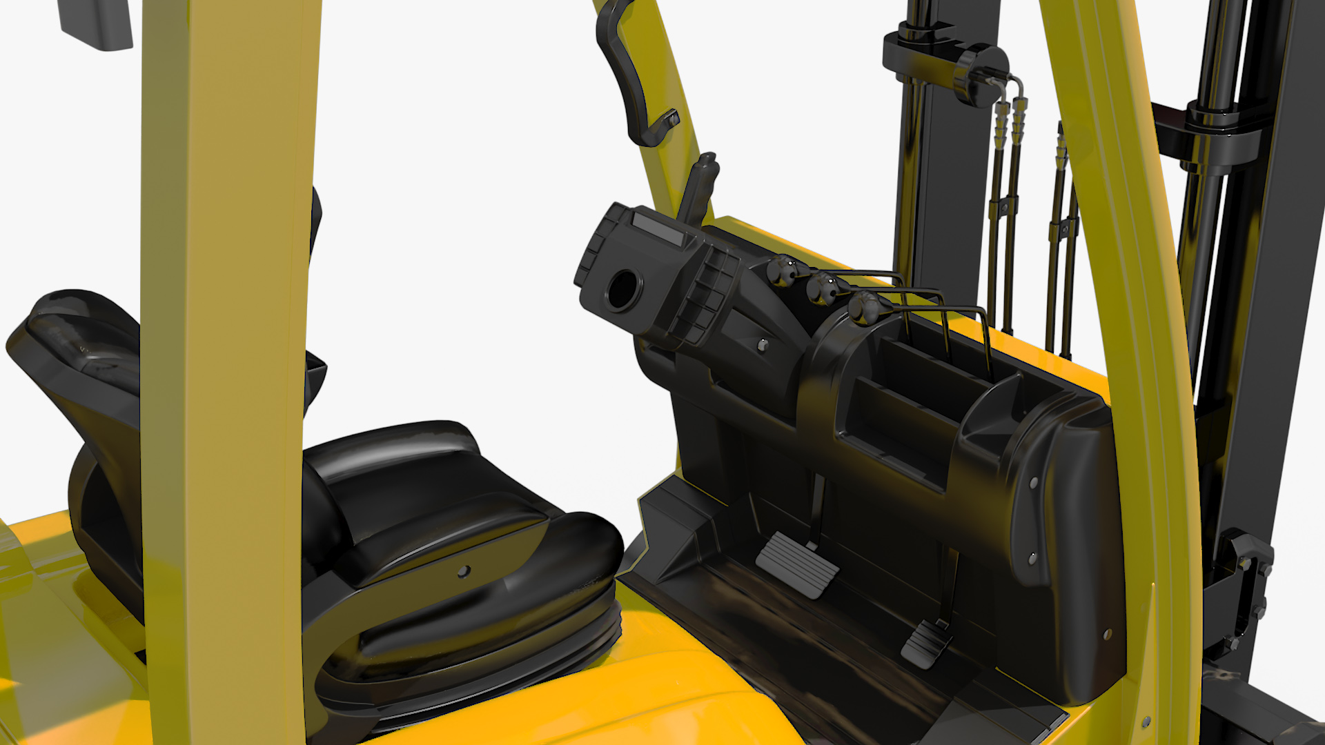 Electric Forklift with Operator and Bulk Bag 3D model