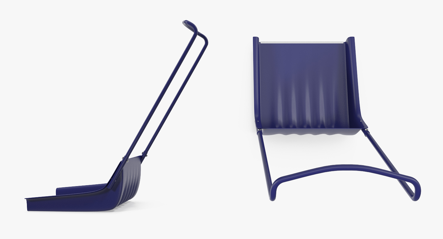 3D Sleigh Shovel Blue model