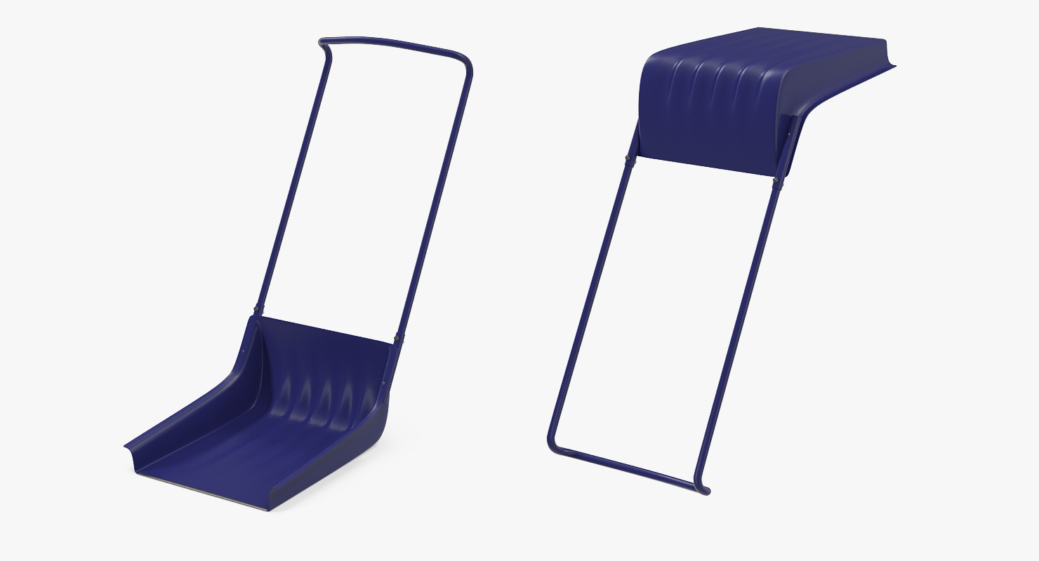 3D Sleigh Shovel Blue model