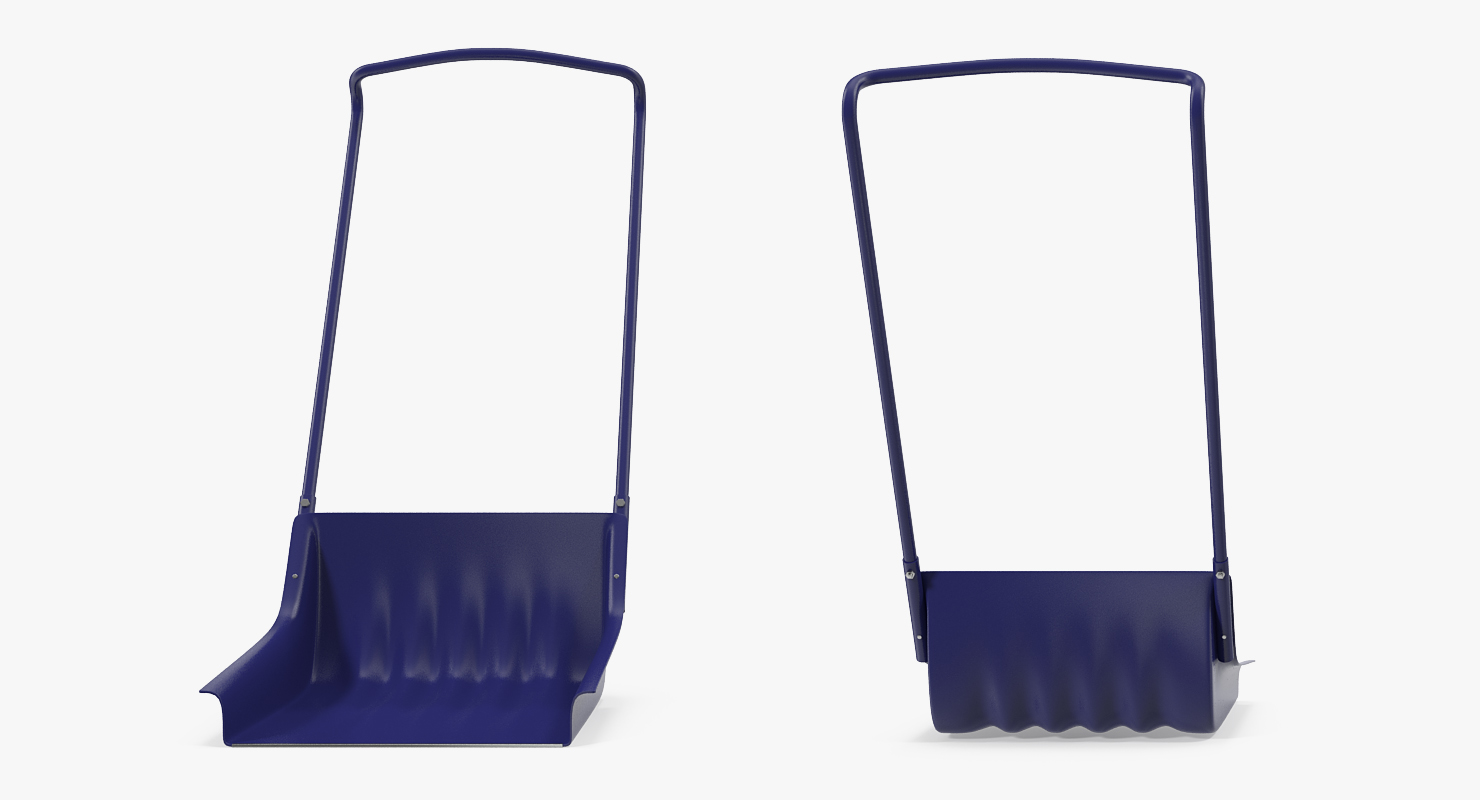 3D Sleigh Shovel Blue model