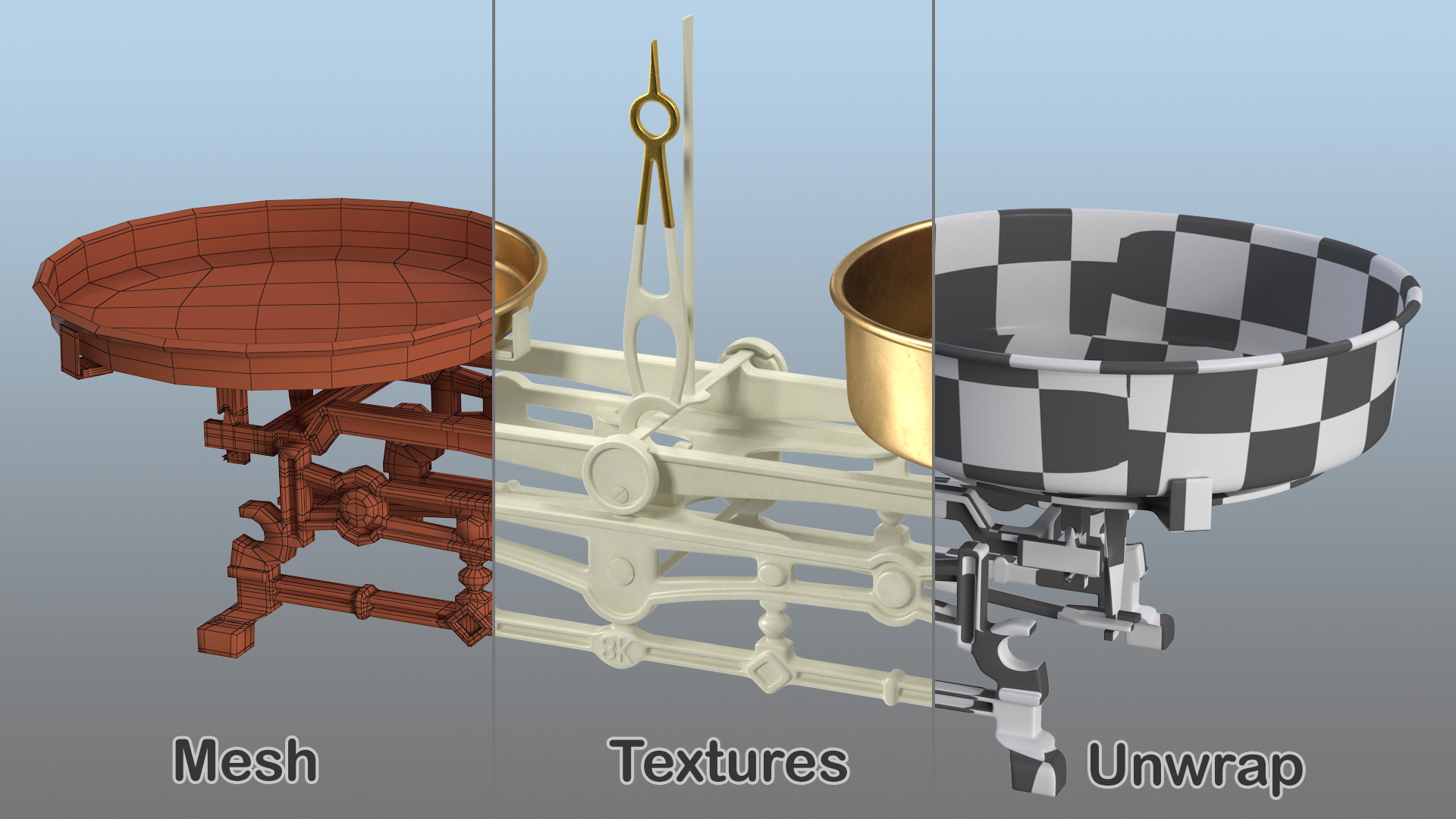 Vintage Kitchen Balance Scale 3D model