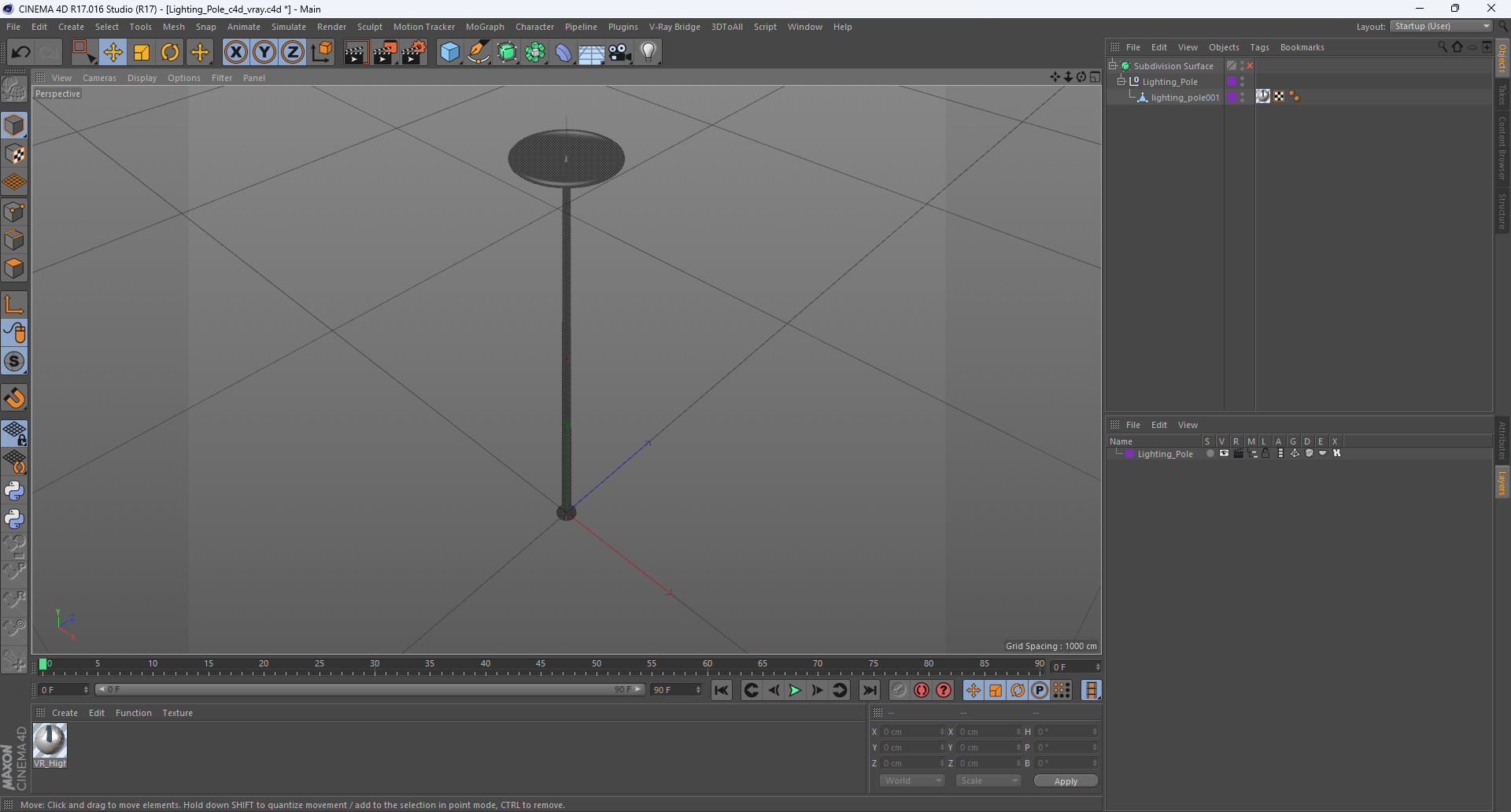 3D Lighting Pole model