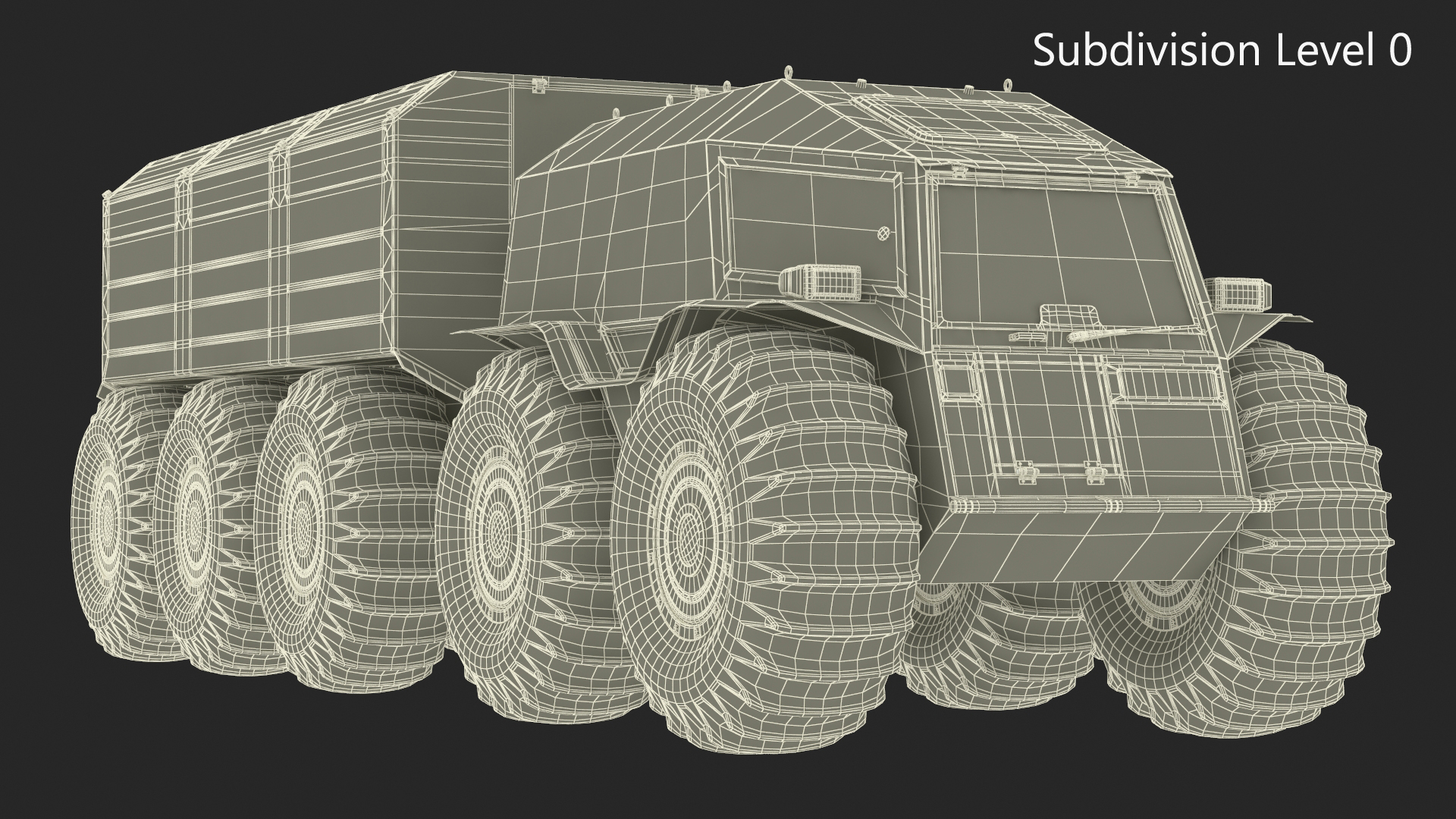 3D Sherp ATV with Trailer Light Gray model