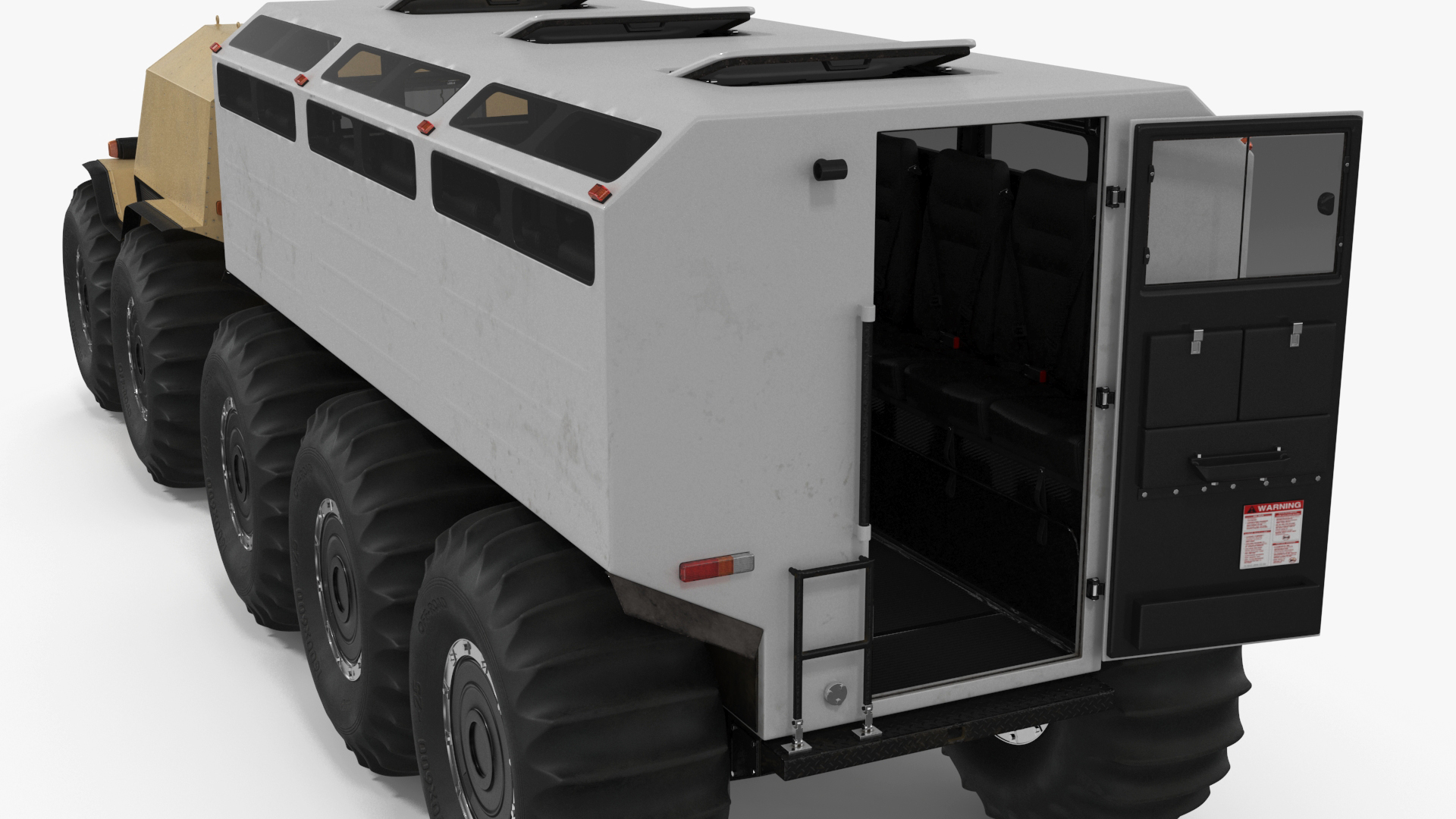 3D Sherp ATV with Trailer Light Gray model