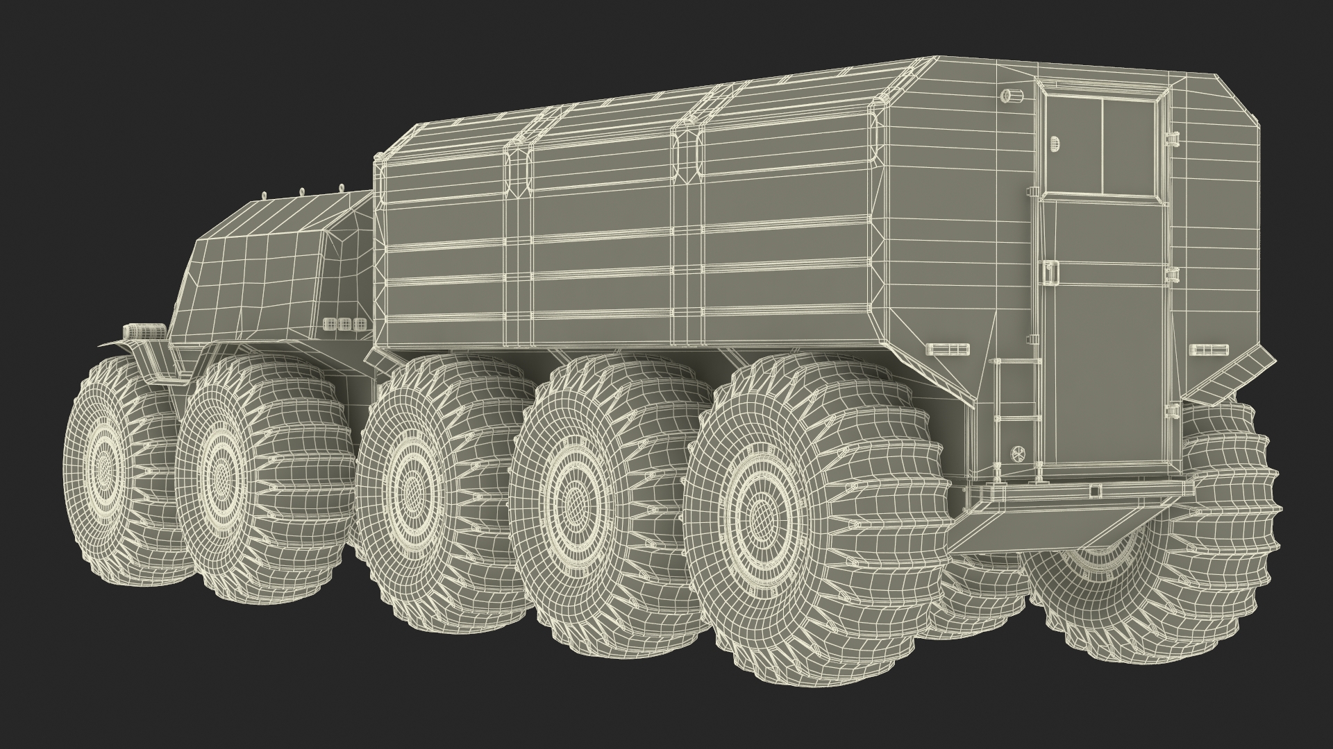 3D Sherp ATV with Trailer Light Gray model