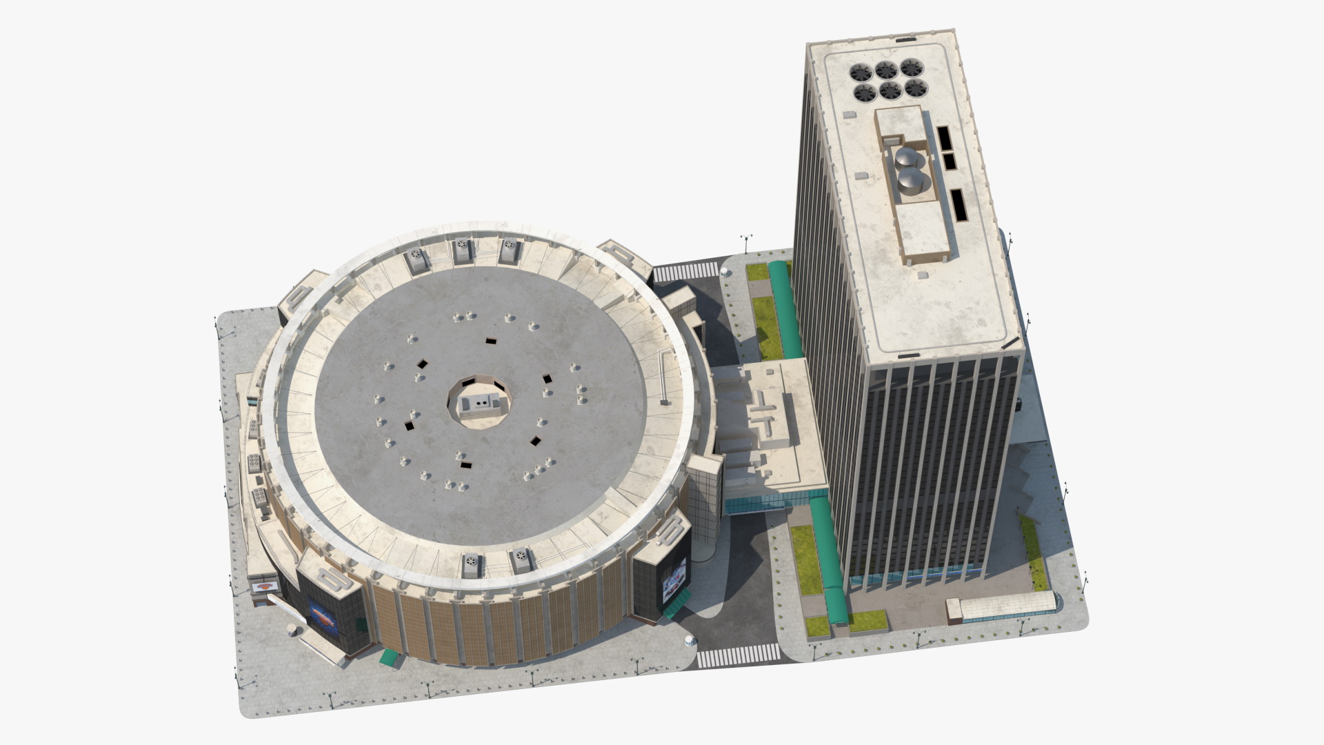 Madison Square Garden with Banners 3D model