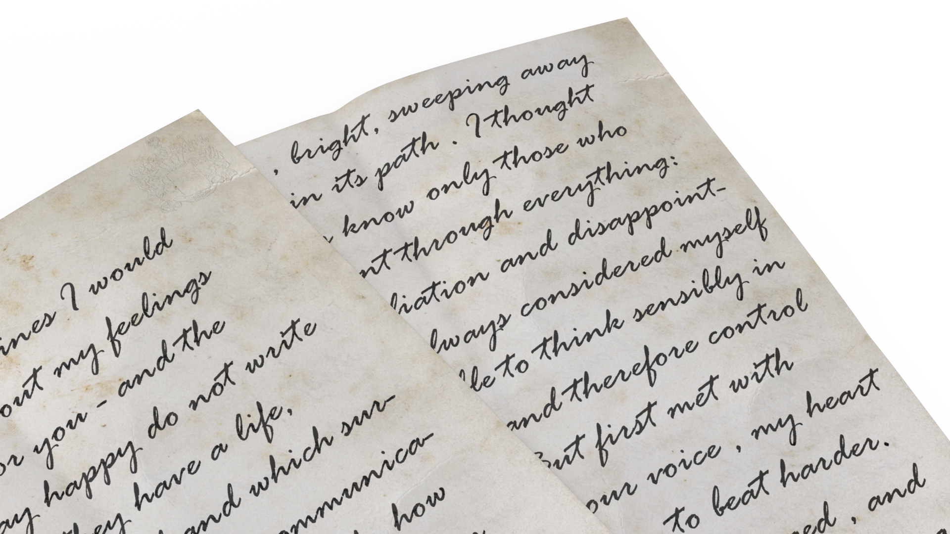 Vintage Handwritten Letters 3D