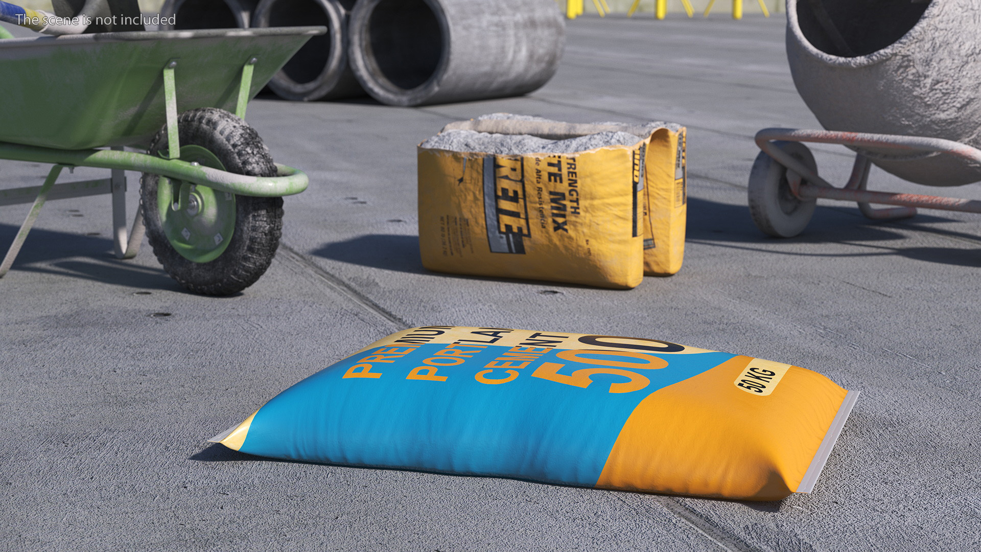 3D model Realistic Cement Bag