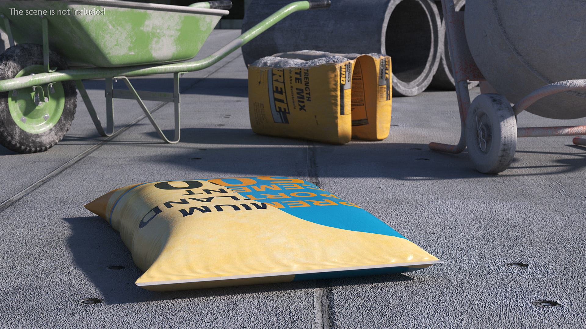 3D model Realistic Cement Bag