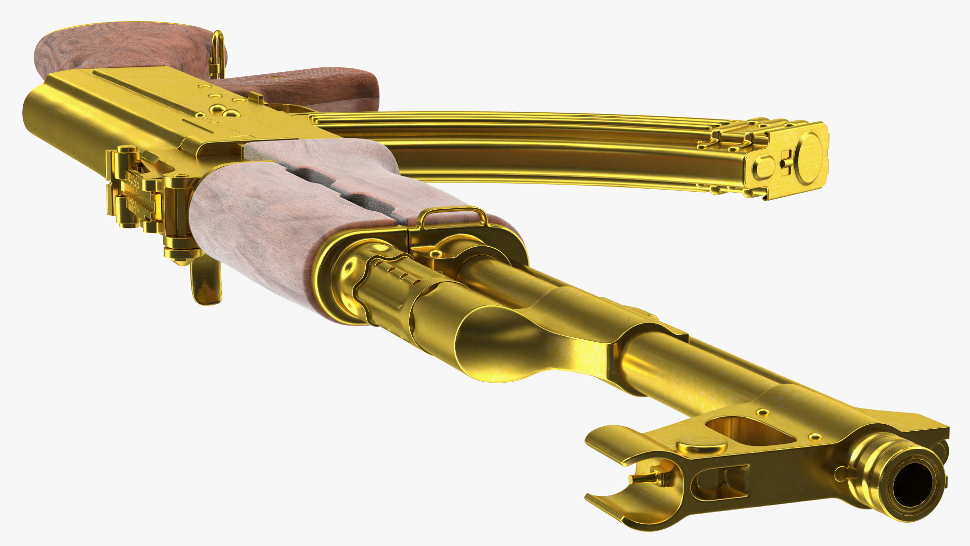 Assault Rifle AK 47 Gold 3D model