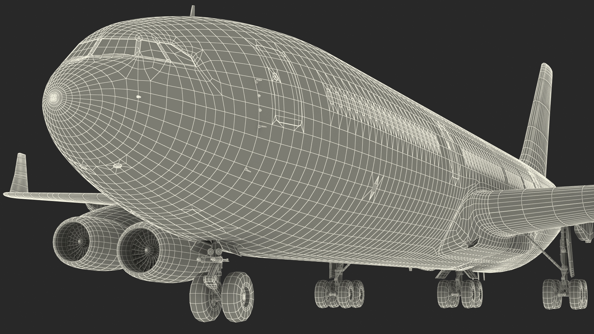 IL-96-400 Aeroflot Simple Interior 3D model