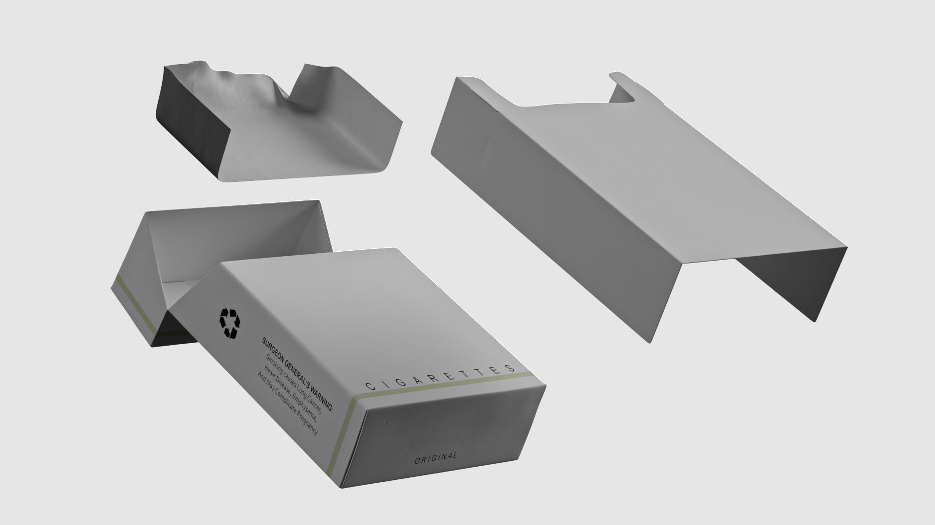 Empty Cigarette Box 3D model