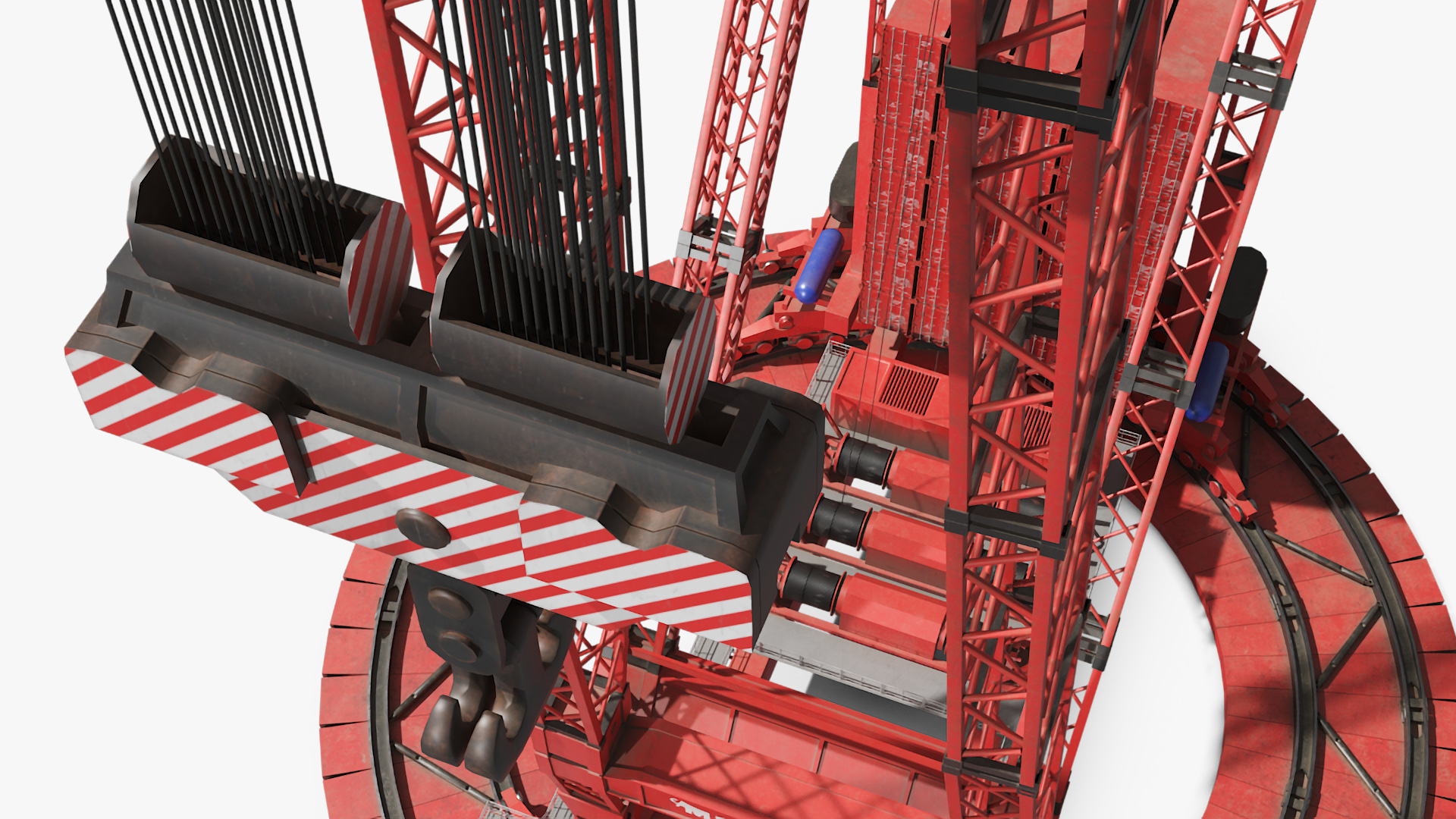 High Capacity Lift Crane Dirt 3D model