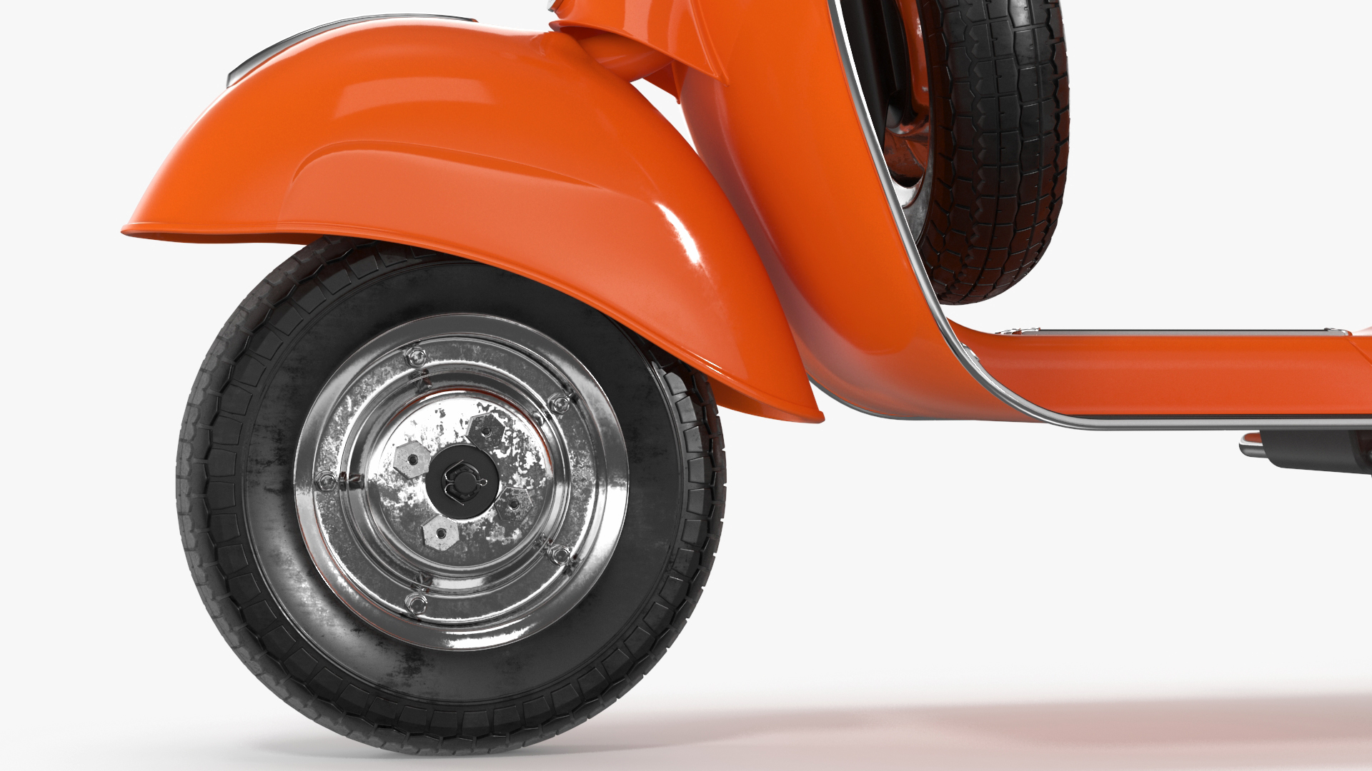 Vintage Scooter Orange 3D