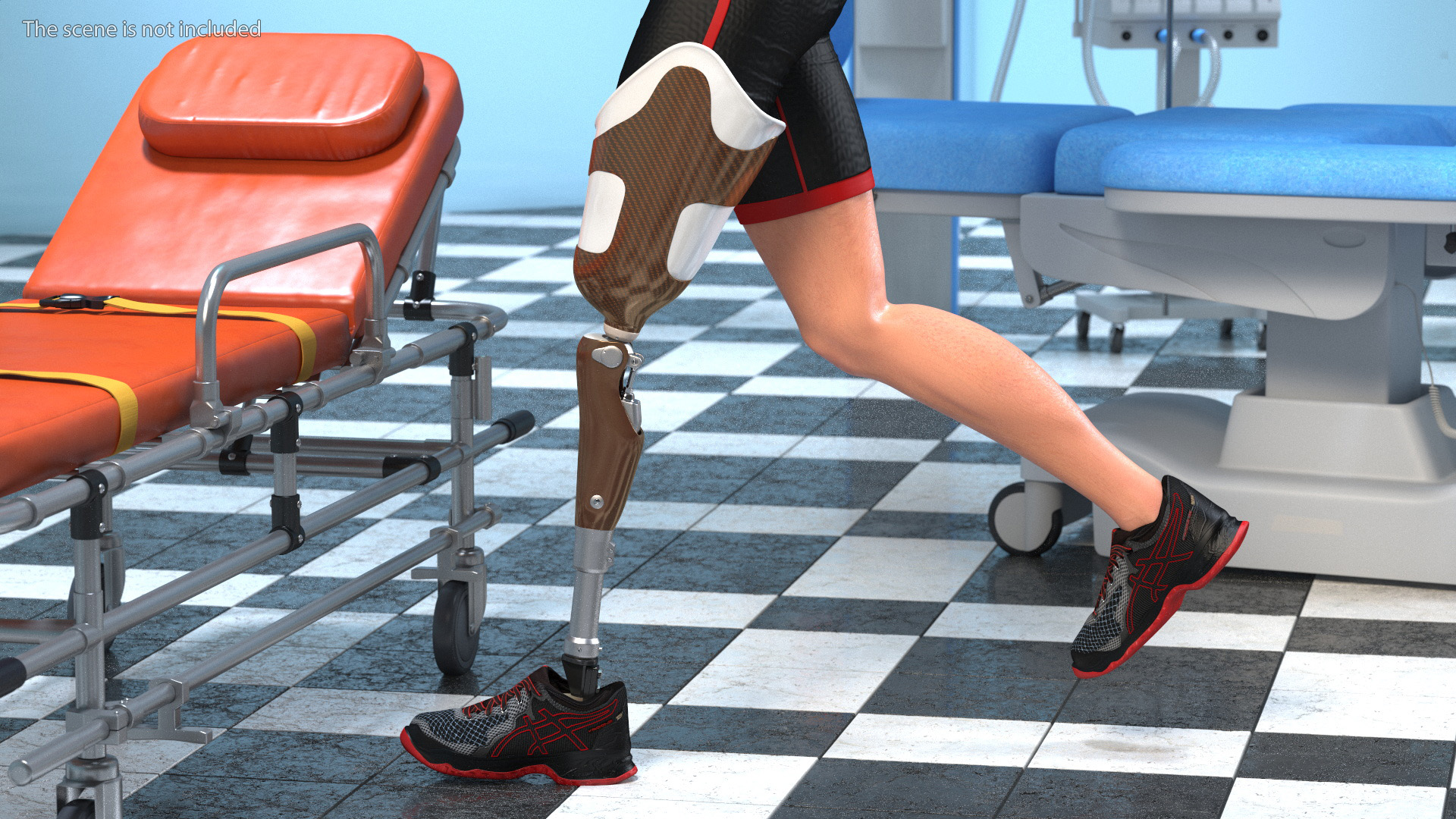 3D Man with Prosthetic Leg model