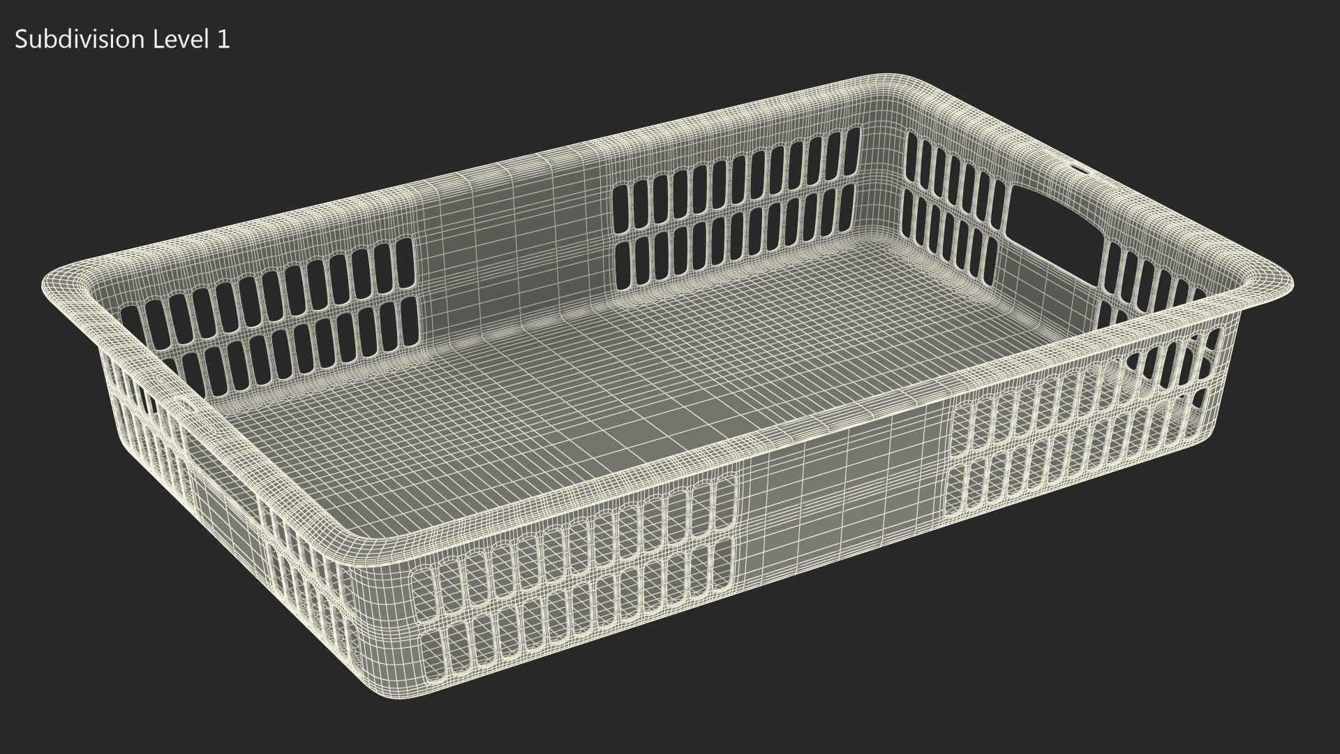 3D model Plastic Basket Black