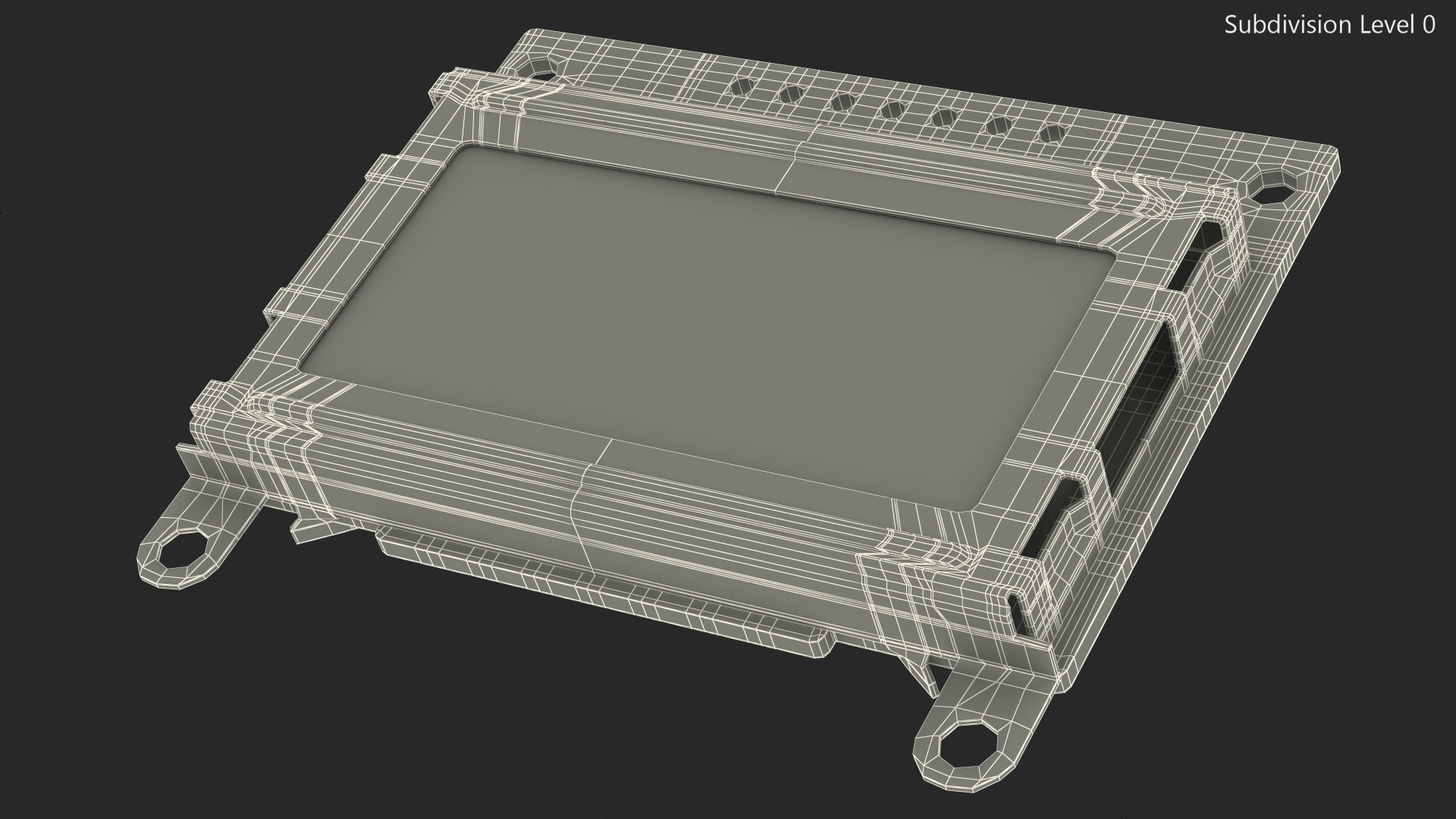 3D model Character LCD Display Green ON