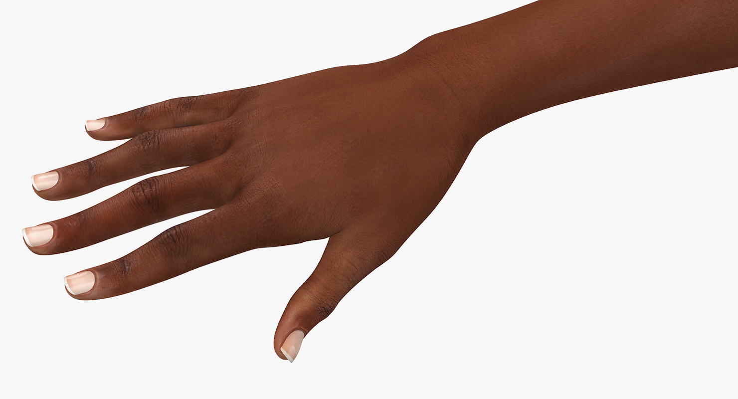 3D Mongoloid Female Hand Rigged model