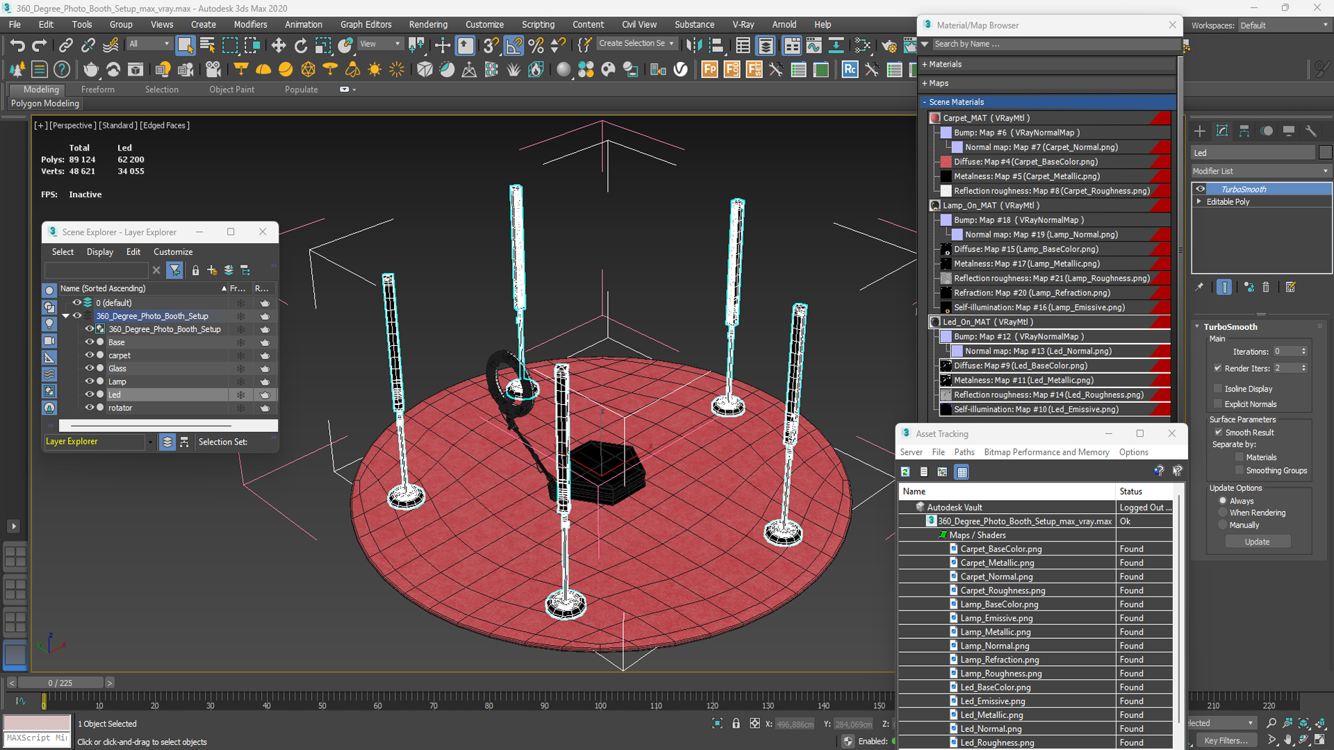 3D 360 Degree Photo Booth Setup model