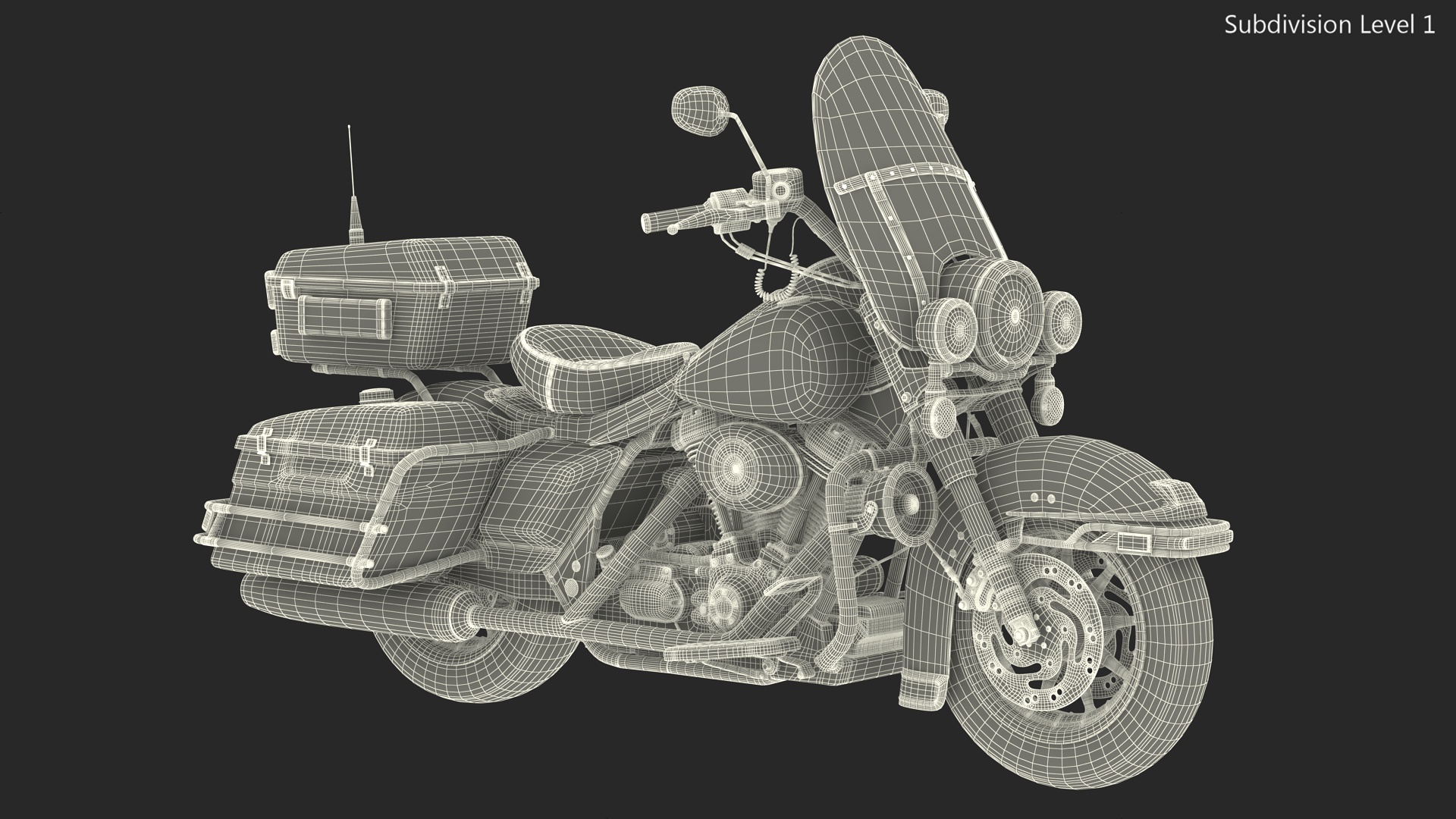 3D US Sheriff Motorcycle Road King