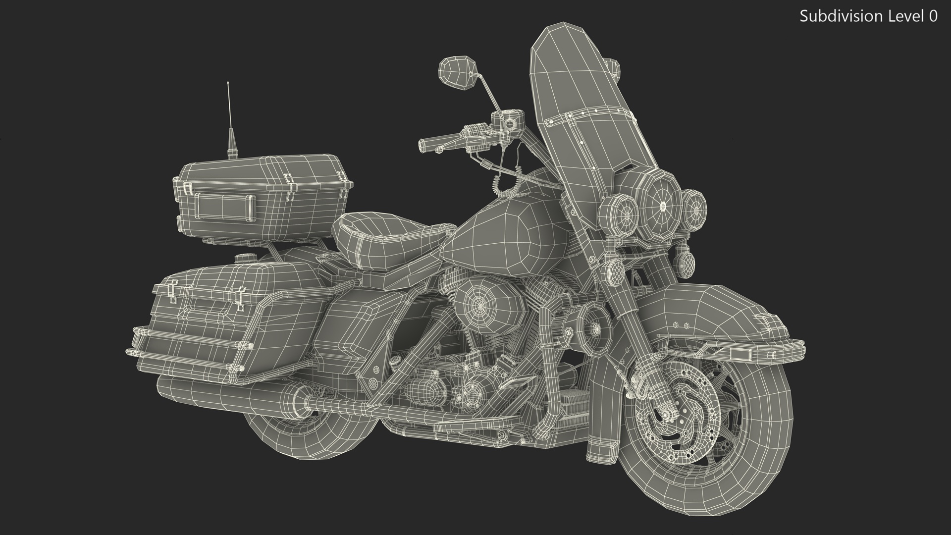 3D US Sheriff Motorcycle Road King