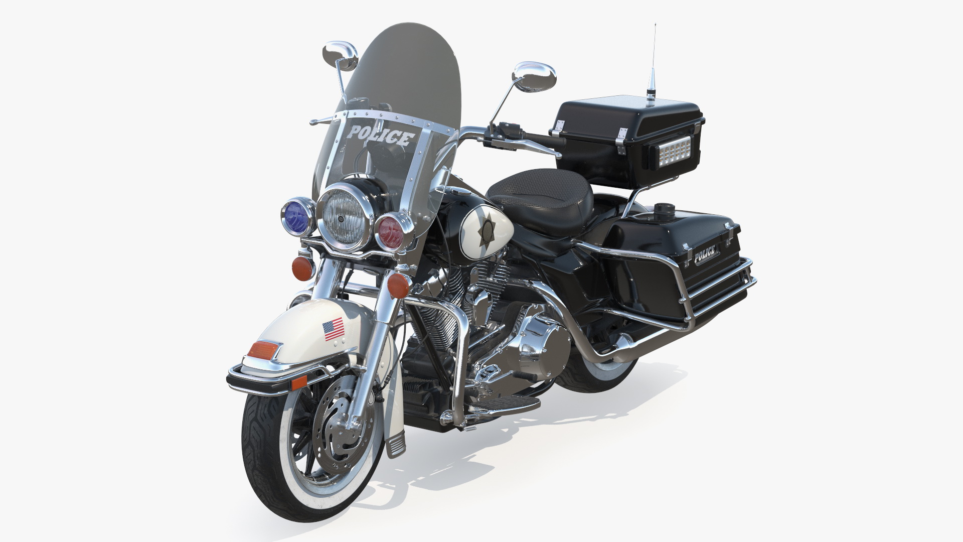 3D US Sheriff Motorcycle Road King