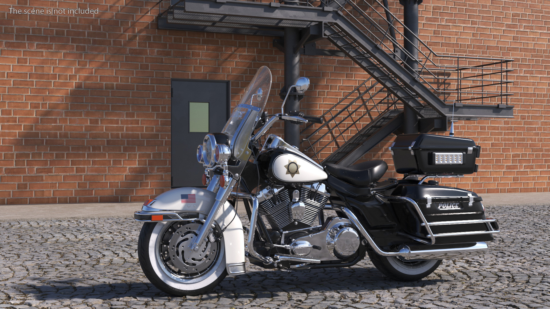 3D US Sheriff Motorcycle Road King