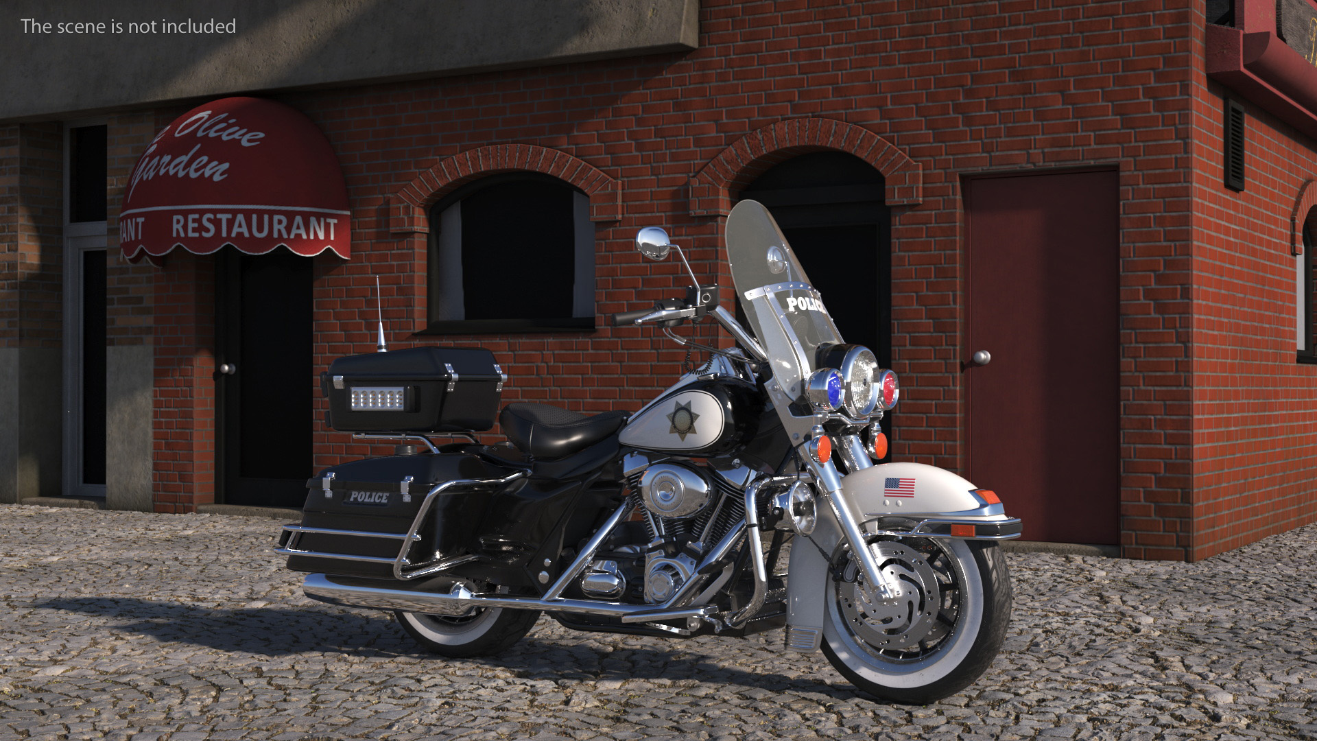 3D US Sheriff Motorcycle Road King