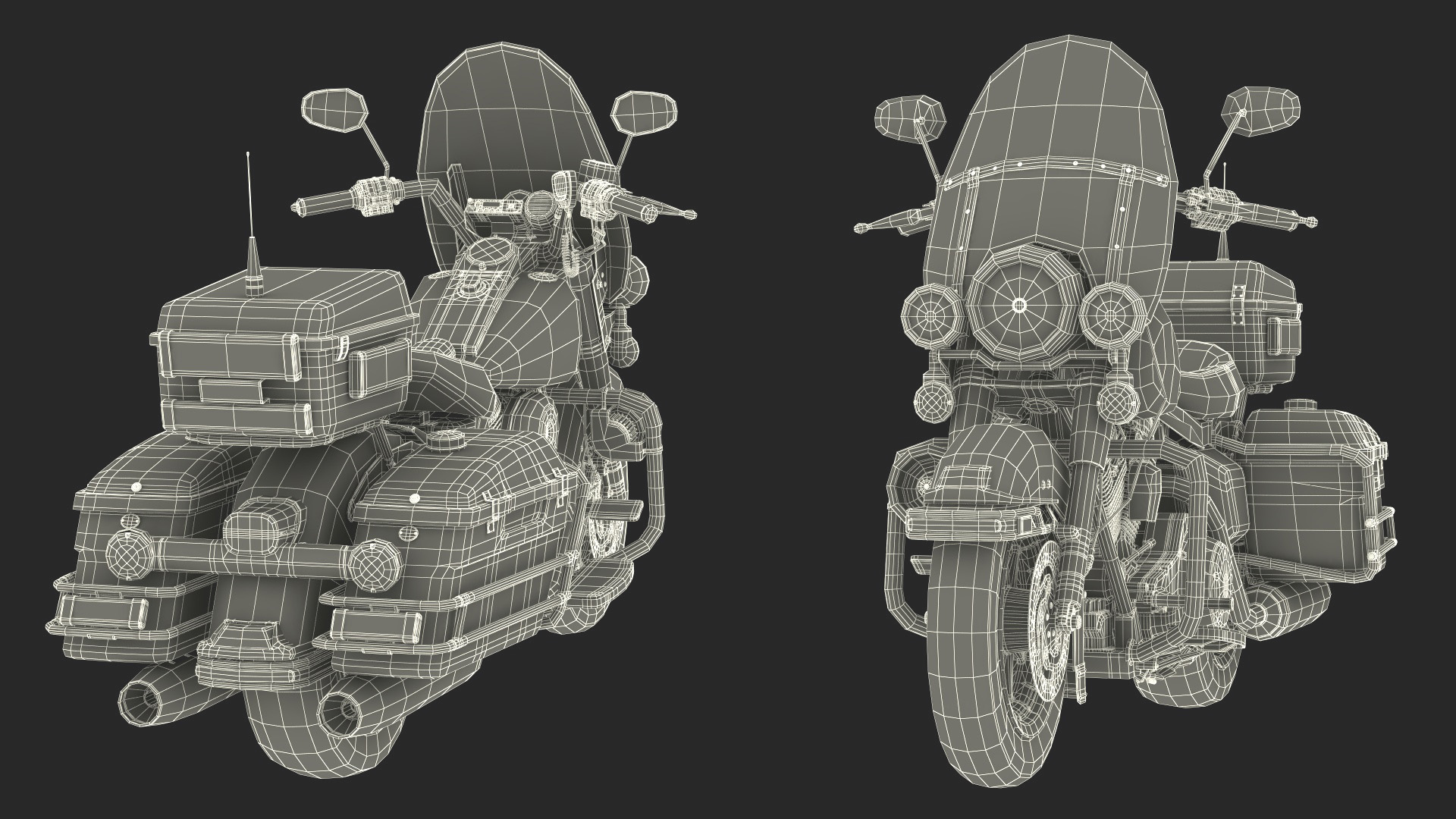 3D US Sheriff Motorcycle Road King