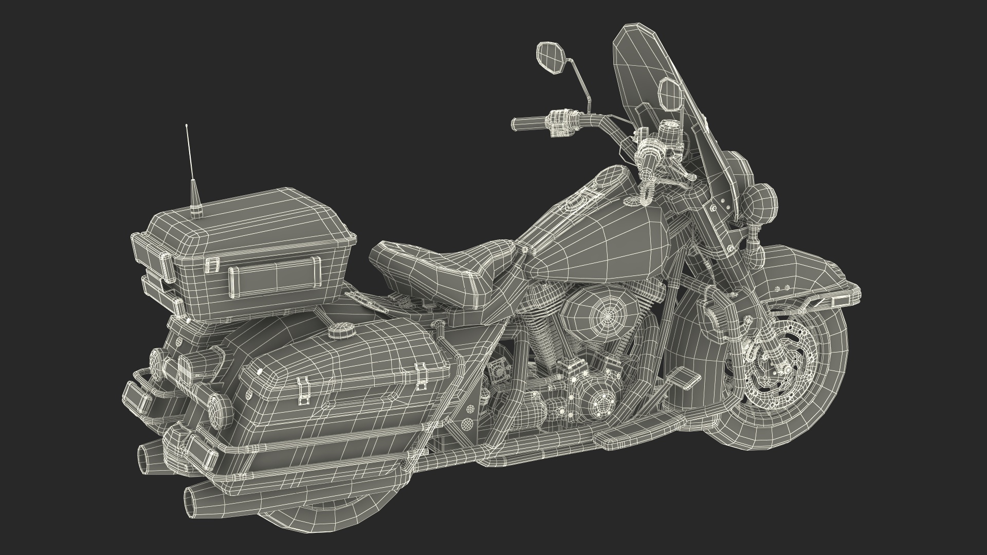 3D US Sheriff Motorcycle Road King