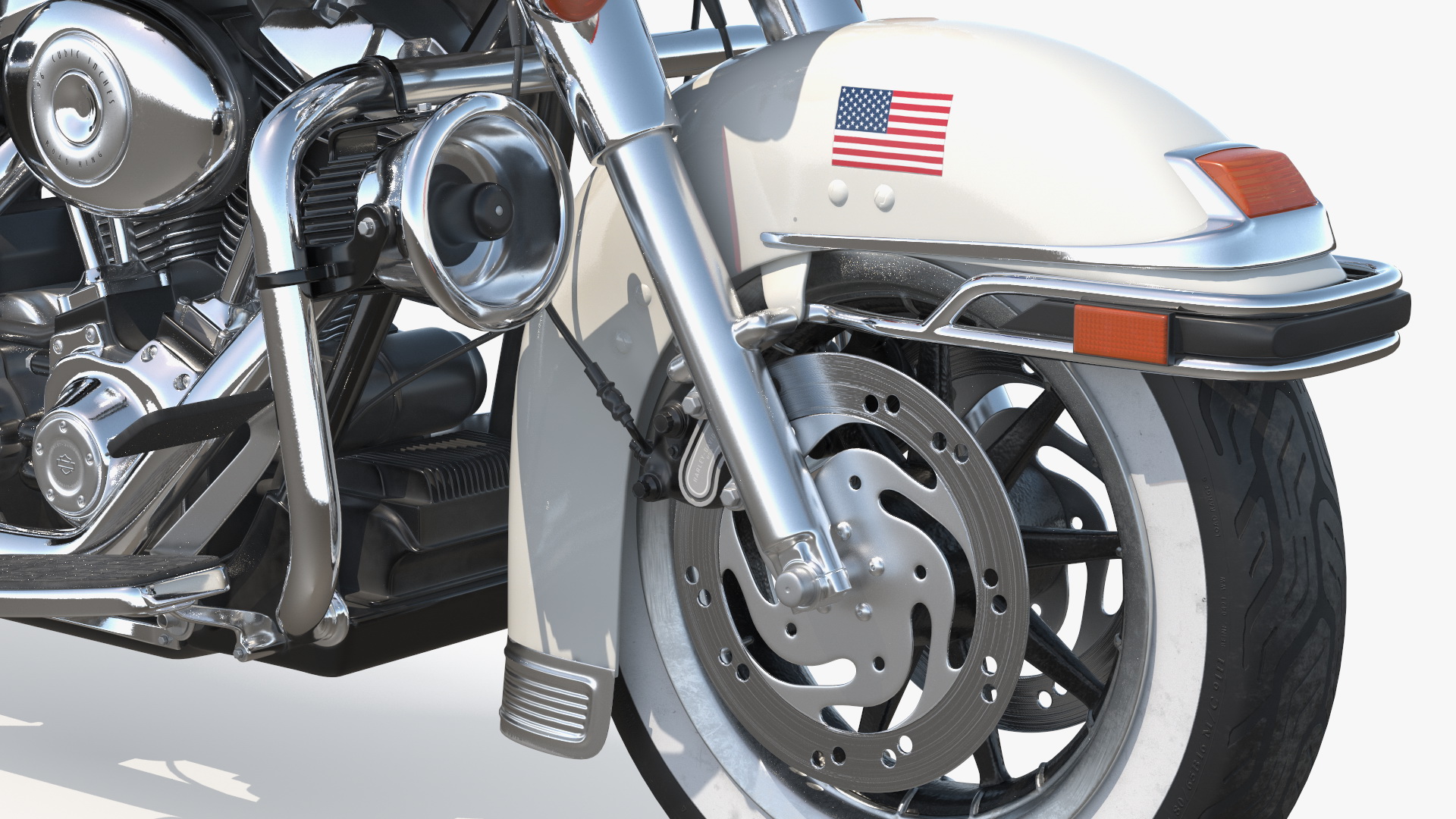 3D US Sheriff Motorcycle Road King