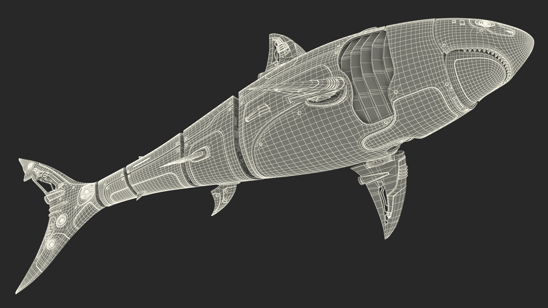 Rusty Shark Robot 3D