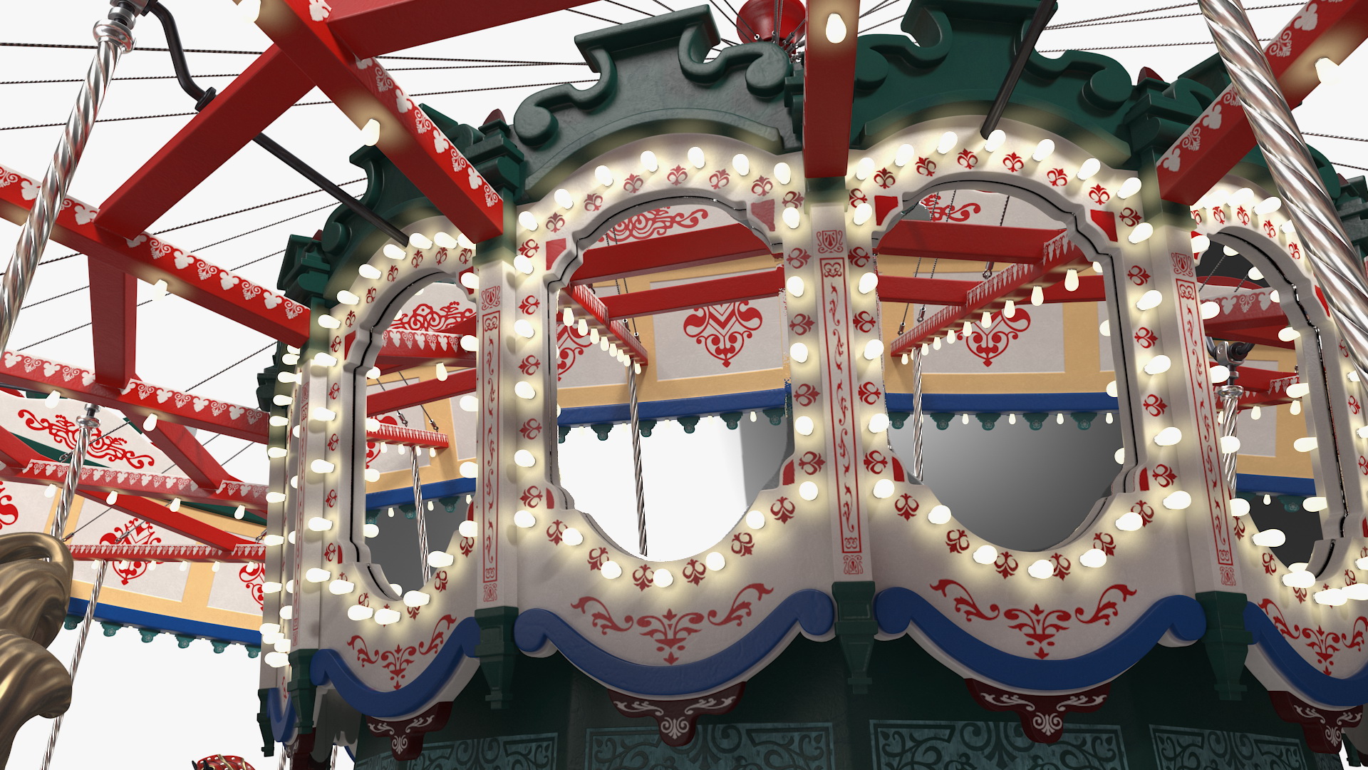 Amusment Park Carousel Rigged 3D model