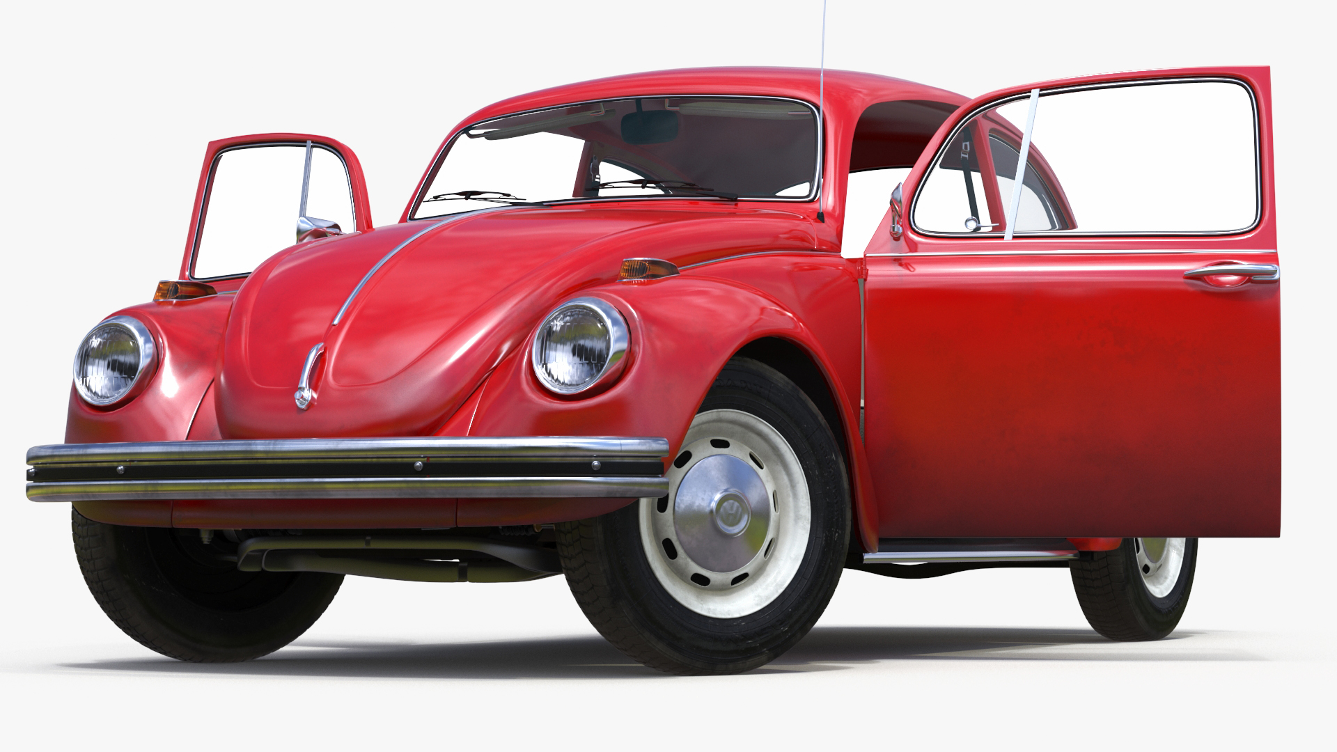 Classic Volkswagen Beetle Rigged 3D