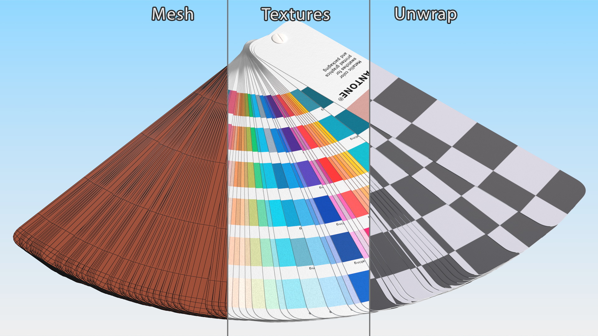 3D model Pantone Paper Color Guide