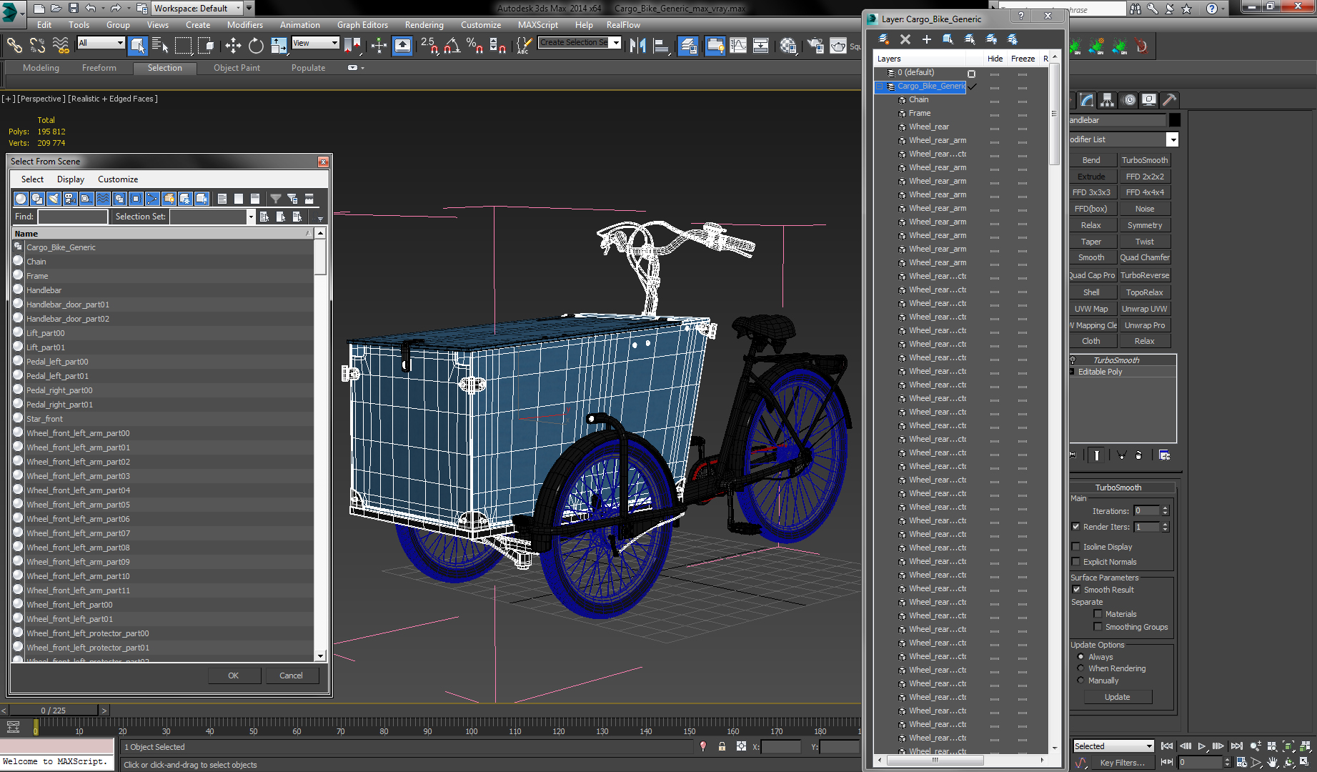 3D Cargo Bike Generic model