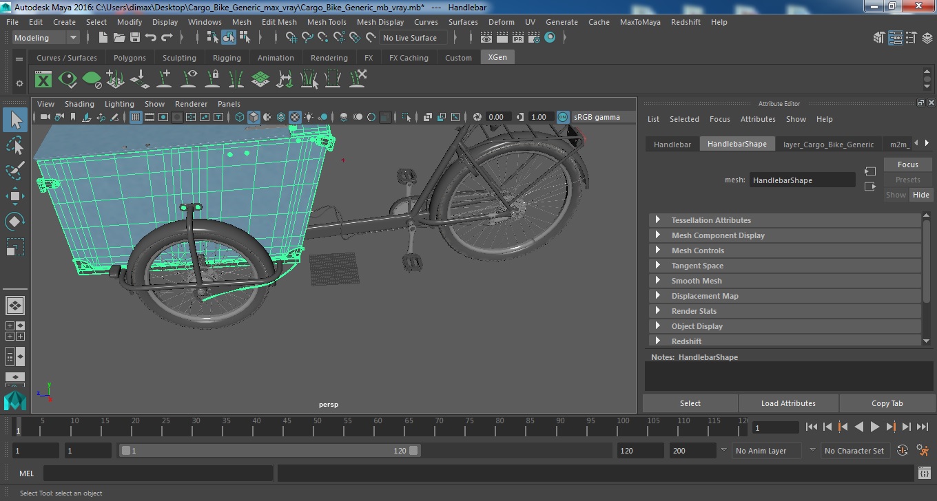 3D Cargo Bike Generic model